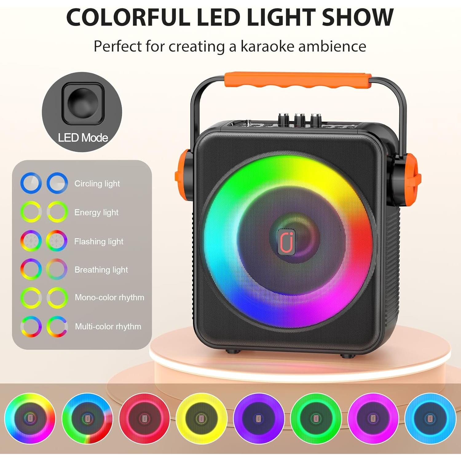 Máquina de Karaoke PPMIC S66 Bluetooth 5.3 2 Micrófonos