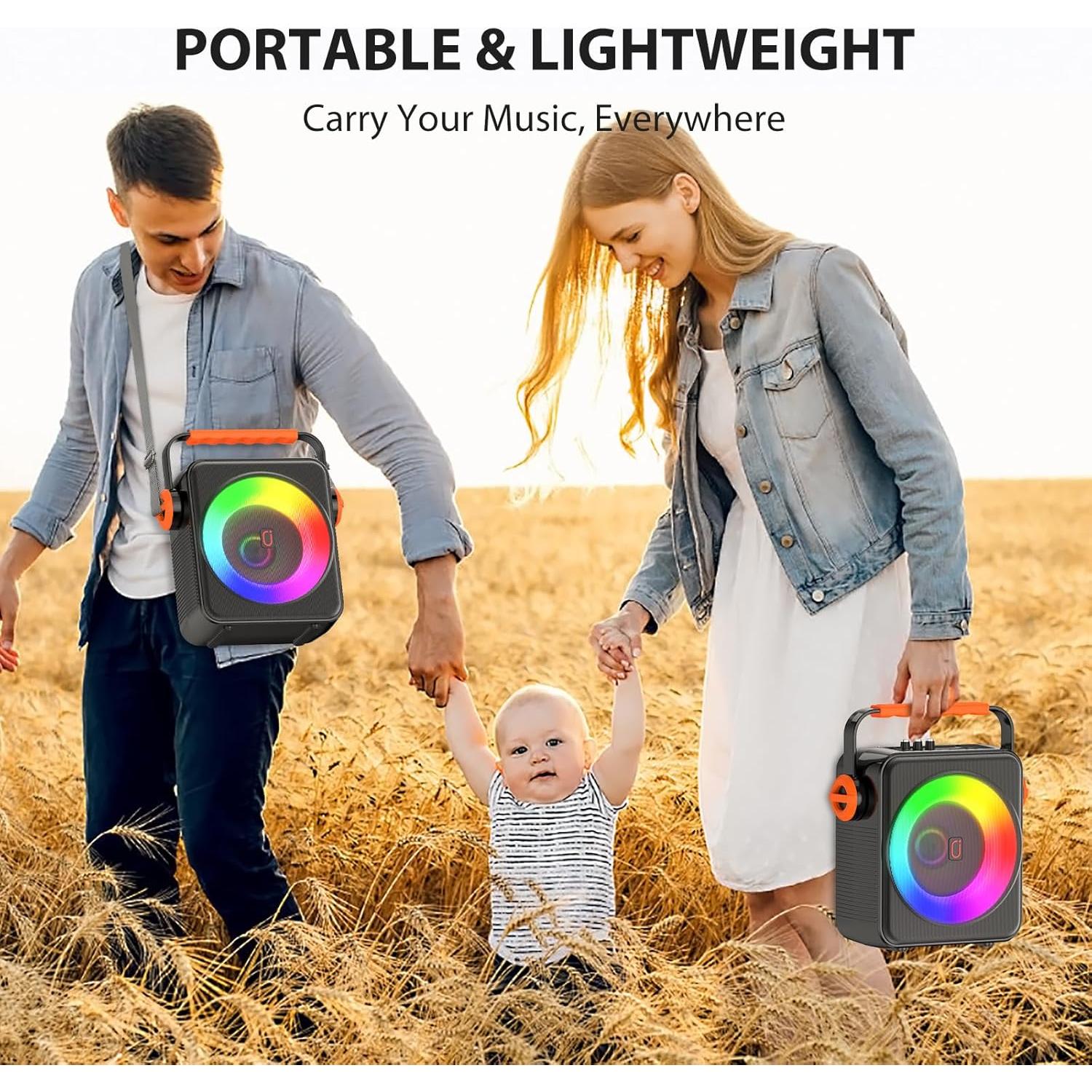 Máquina de Karaoke PPMIC S66 Bluetooth 5.3 2 Micrófonos