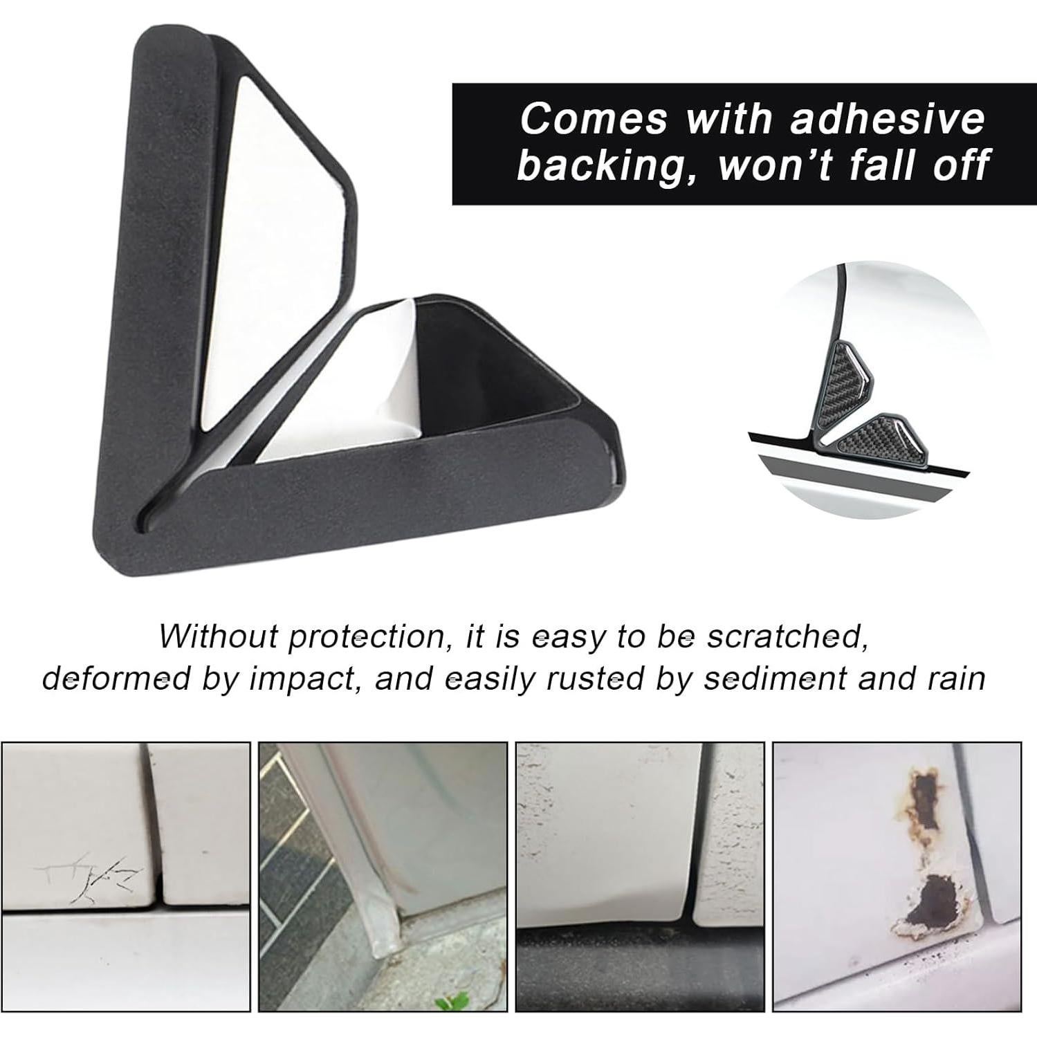 Protector de Esquinas de Puerta de Coche DXNQ Negro 2 Pcs