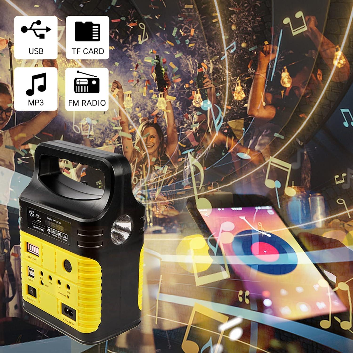 Generador Solar Upusa 10000mAh con Panel y 3 Lámparas LED