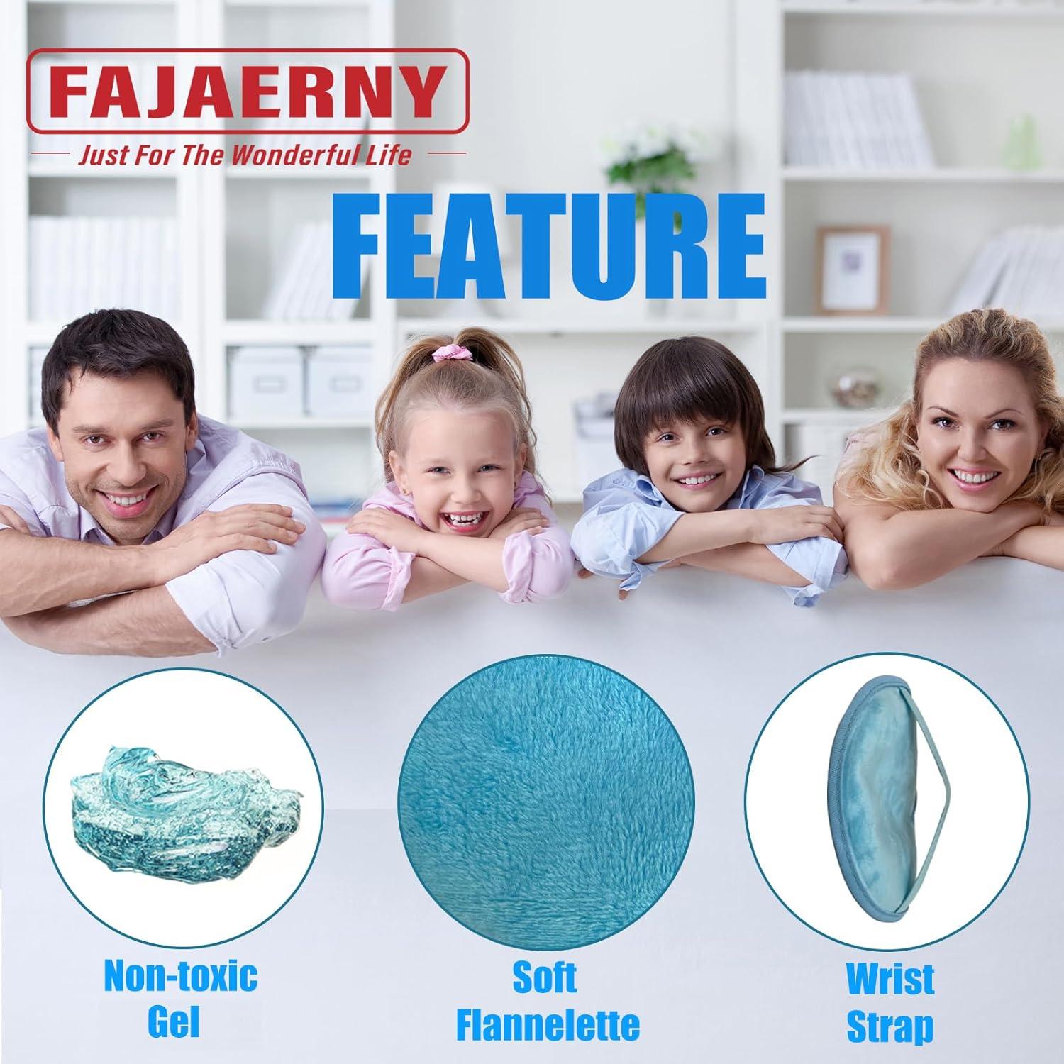 Paquete de Hielo Redondo Reutilizable FAJAERNY 12x12cm - 3 Unidades