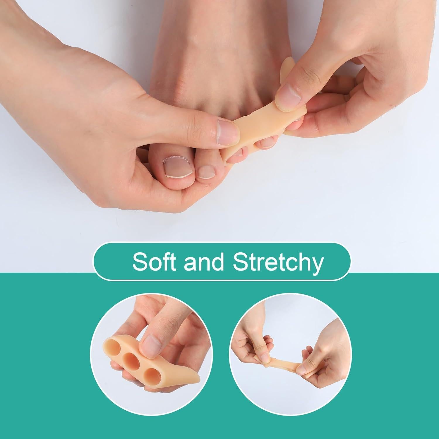 Separadores de Dedos Meñiques Welnove - 8 Piezas de Silicona