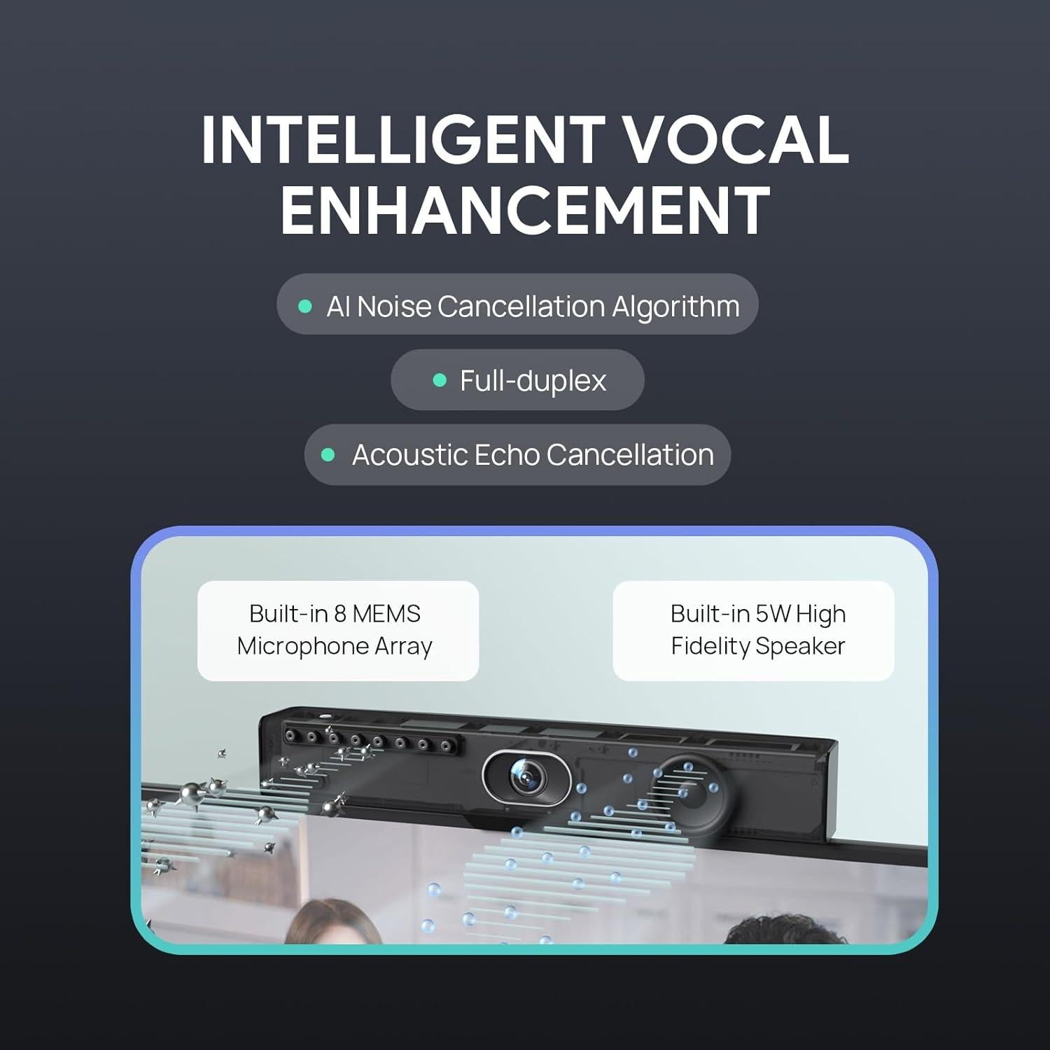 Cámara de Conferencia USB 4K Yealink UVC34 - Audio y AI