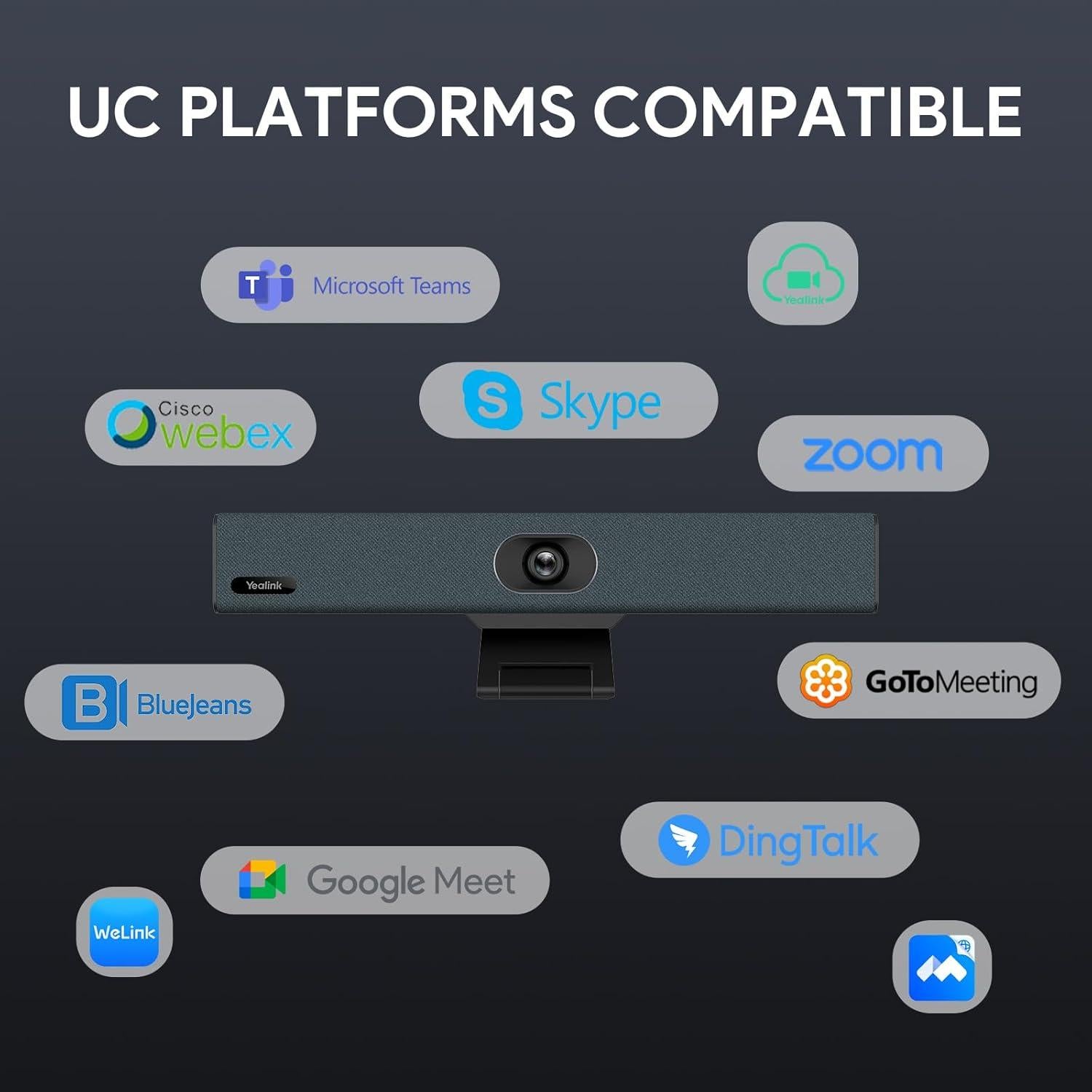 Cámara de Conferencia USB 4K Yealink UVC34 - Audio y AI