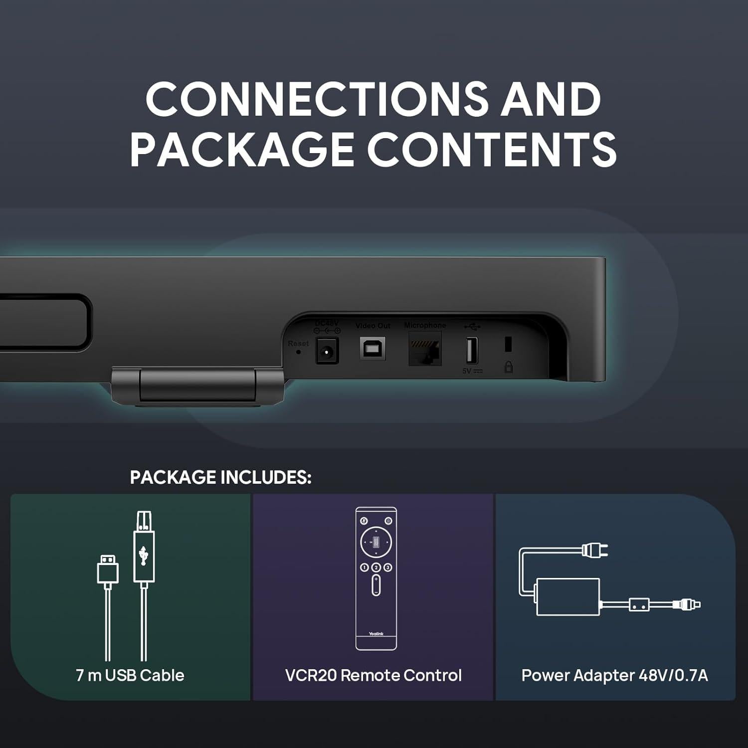 Cámara de Conferencia USB 4K Yealink UVC34 - Audio y AI