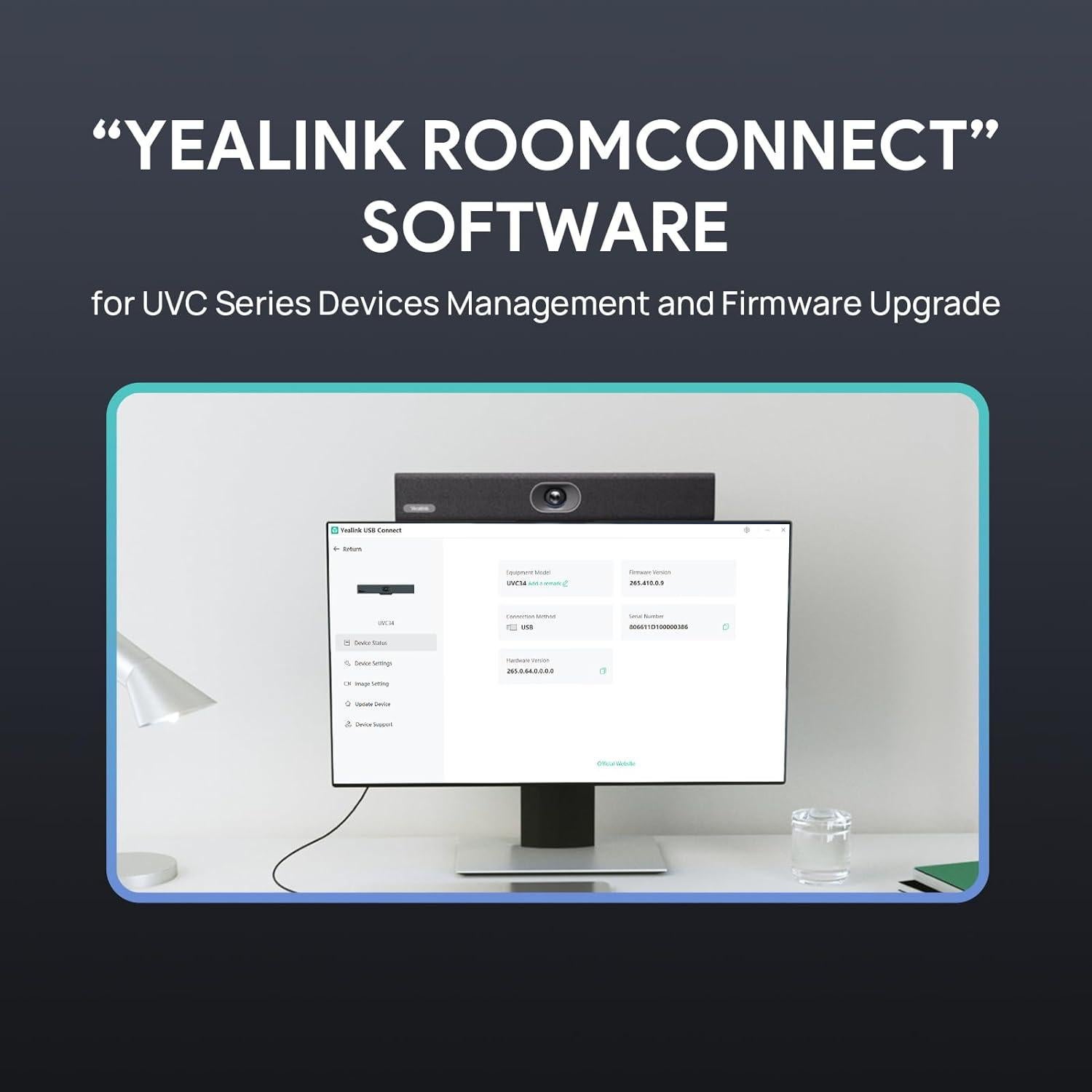 Cámara de Conferencia USB 4K Yealink UVC34 - Audio y AI