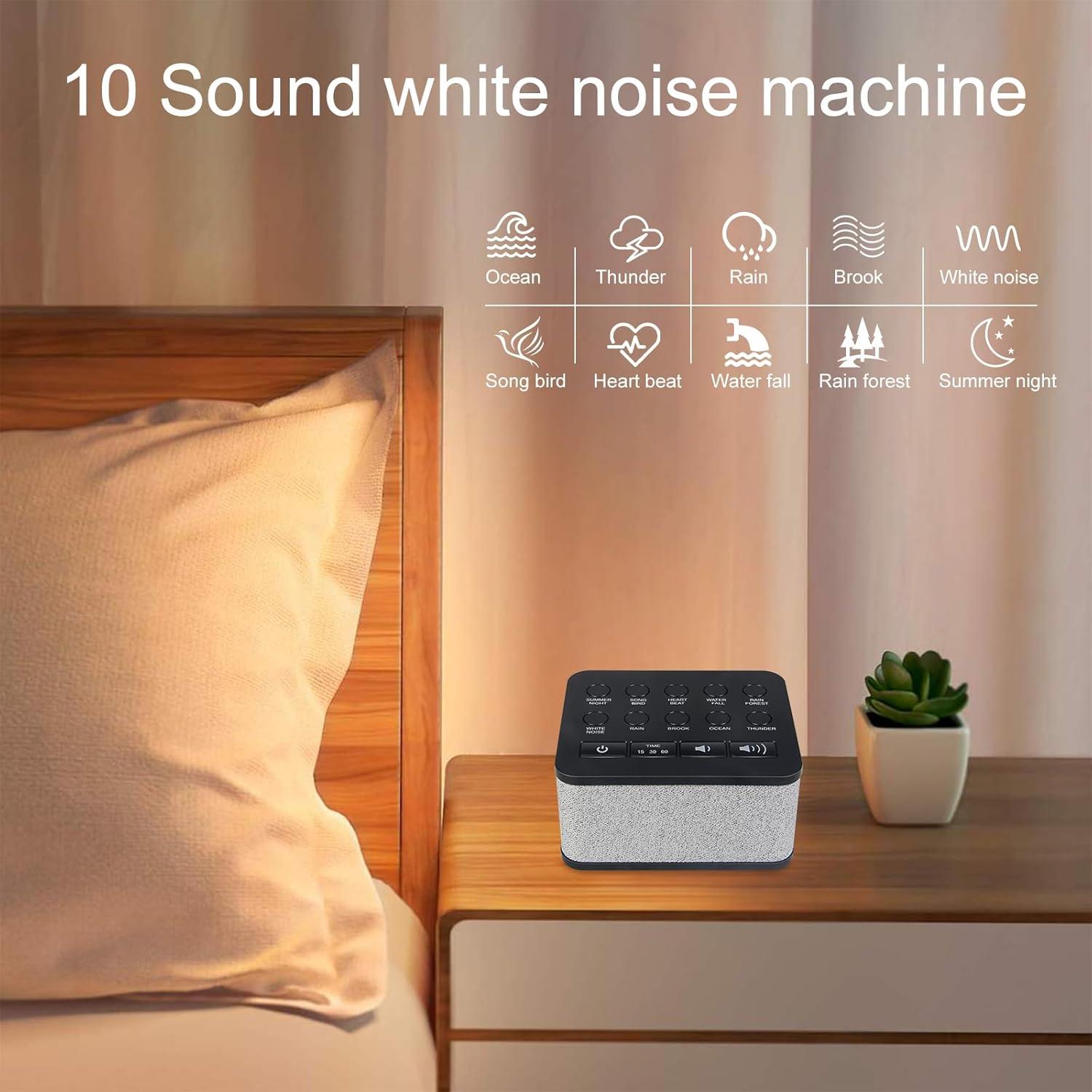 Máquina de Sonido Blanco HONGUT 10 Sonidos Naturales Portátil