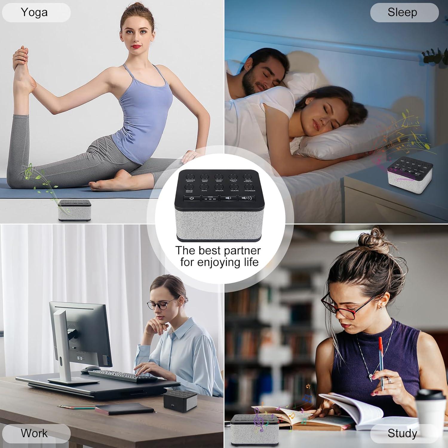 Máquina de Sonido Blanco HONGUT 10 Sonidos Naturales Portátil