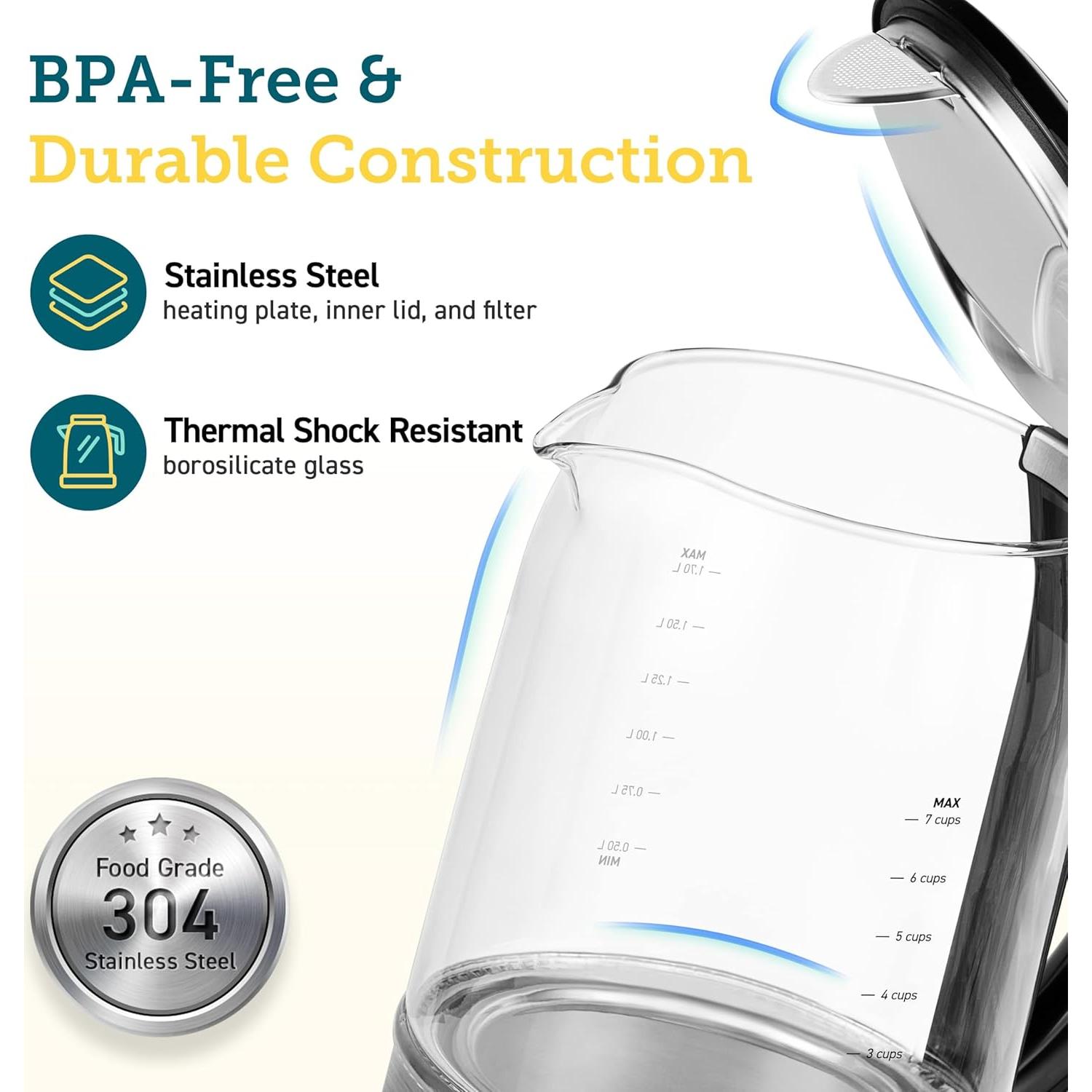 Hervidor Eléctrico COSORI 1.7L con Control de Temperatura