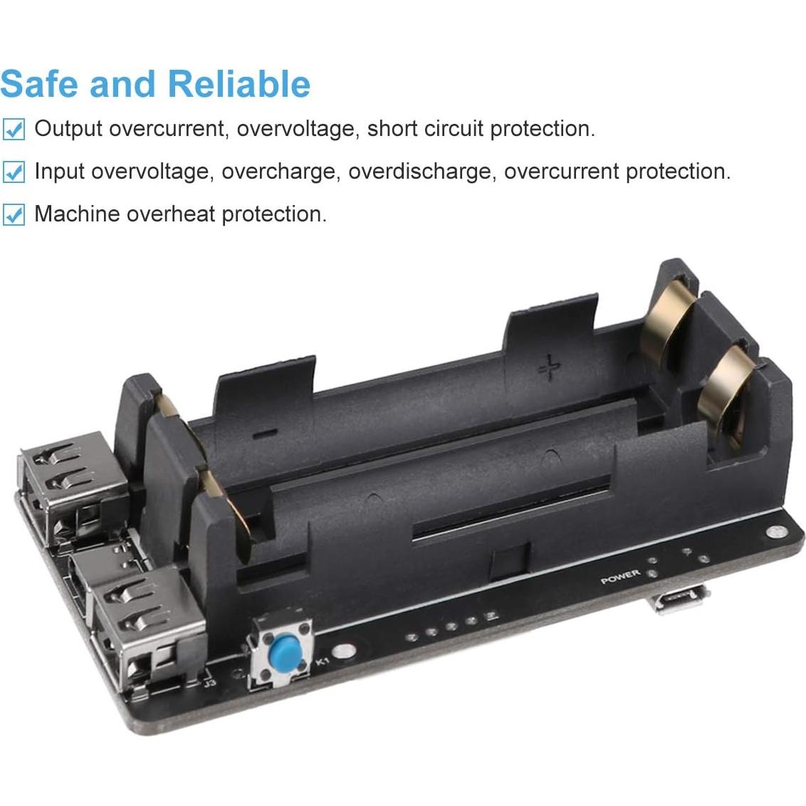 UPS MakerHawk para Raspberry Pi 4B/3B+ 5V Cargador