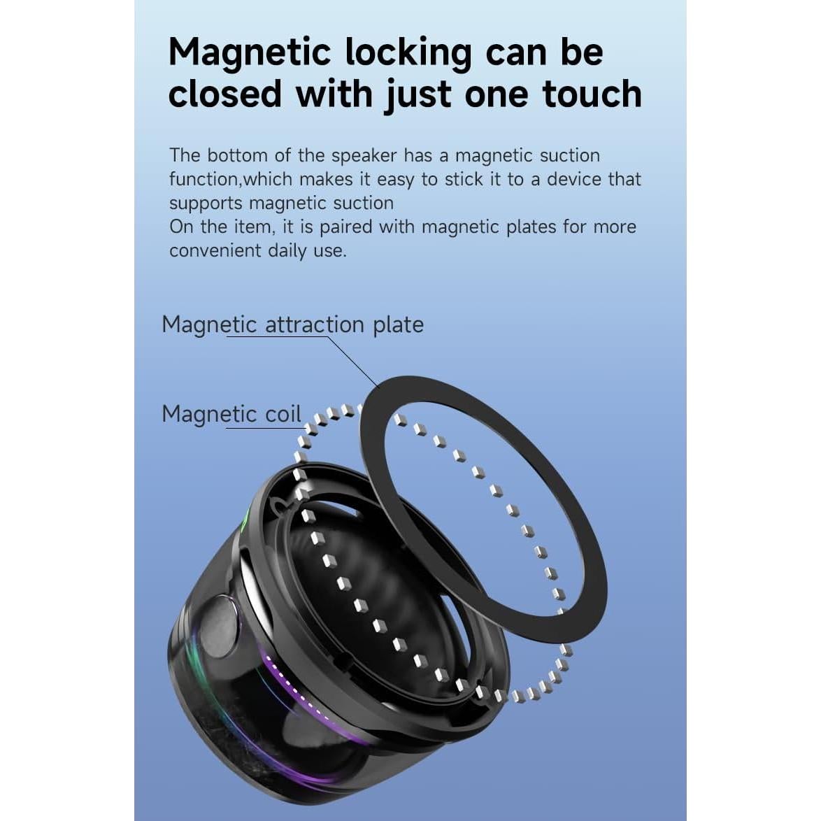 Altavoz Bluetooth Magnético Hounyoln G200 con RGB 3D