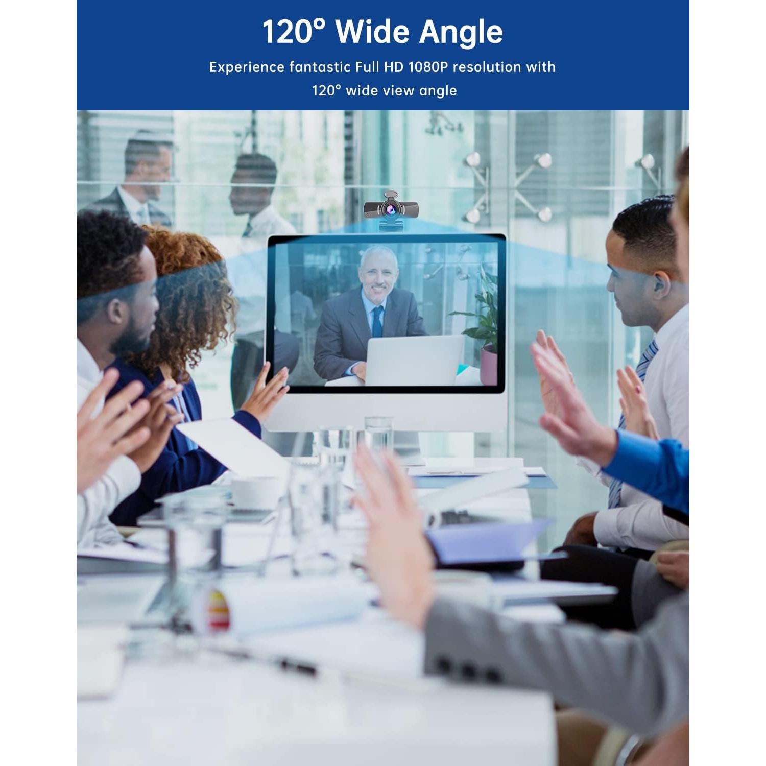 Cámara web GoSpace W5-B 1080P USB con micrófono y 3D