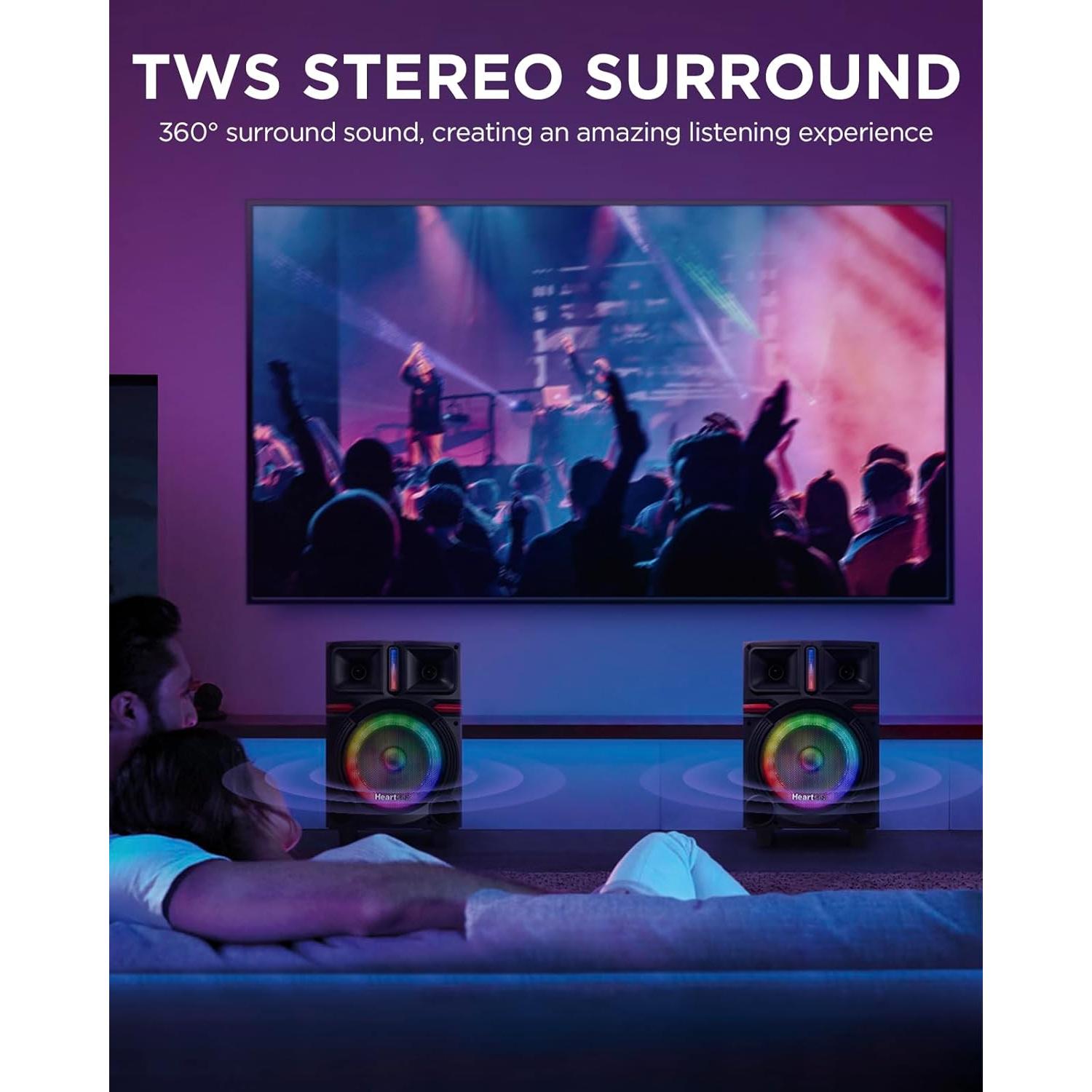 Máquina de Karaoke HEARTSEA HS-8P Bluetooth con 2 Micrófonos