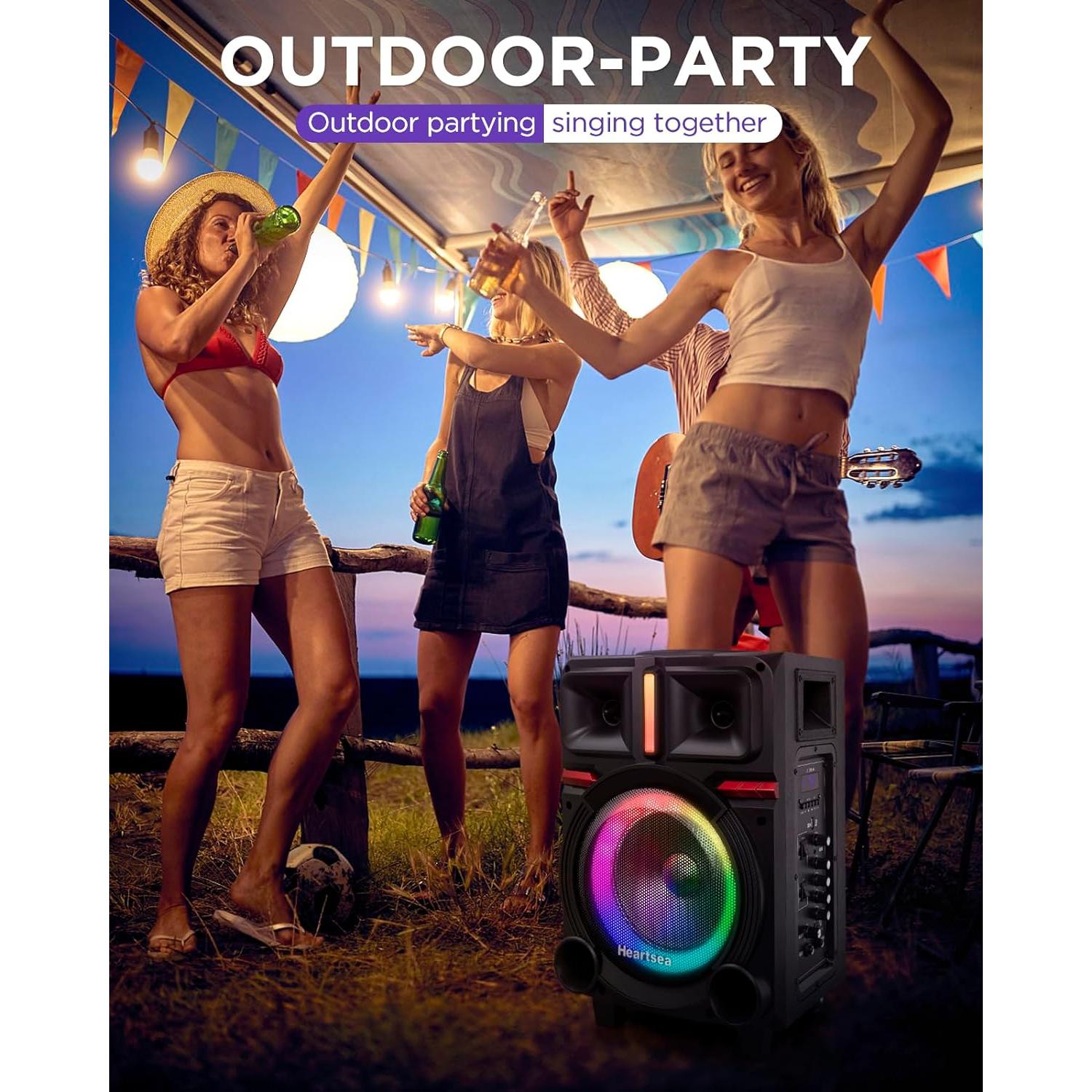 Máquina de Karaoke HEARTSEA HS-8P Bluetooth con 2 Micrófonos