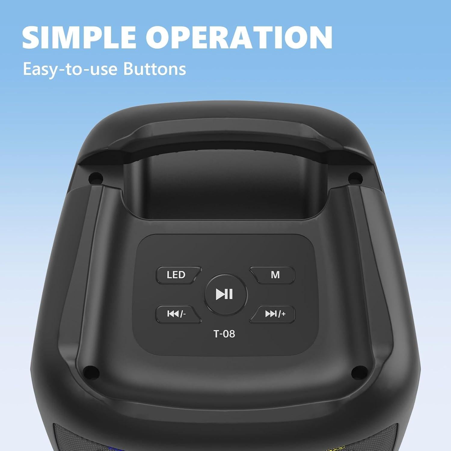 Máquina de Karaoke Peski T-08 con 2 Micrófonos Inalámbricos