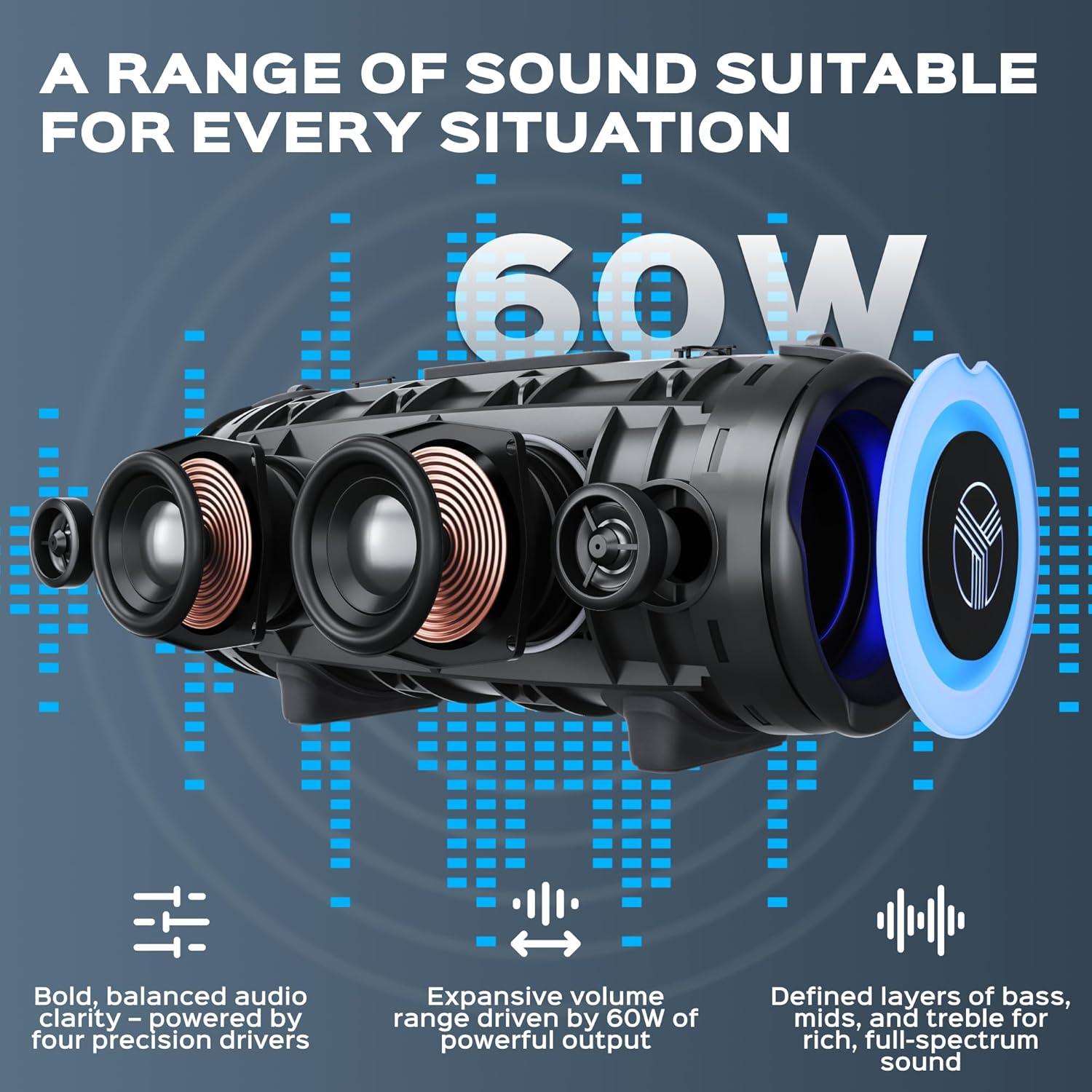 Altavoz Bluetooth TREBLAB HD-Max 60W Impermeable 20H