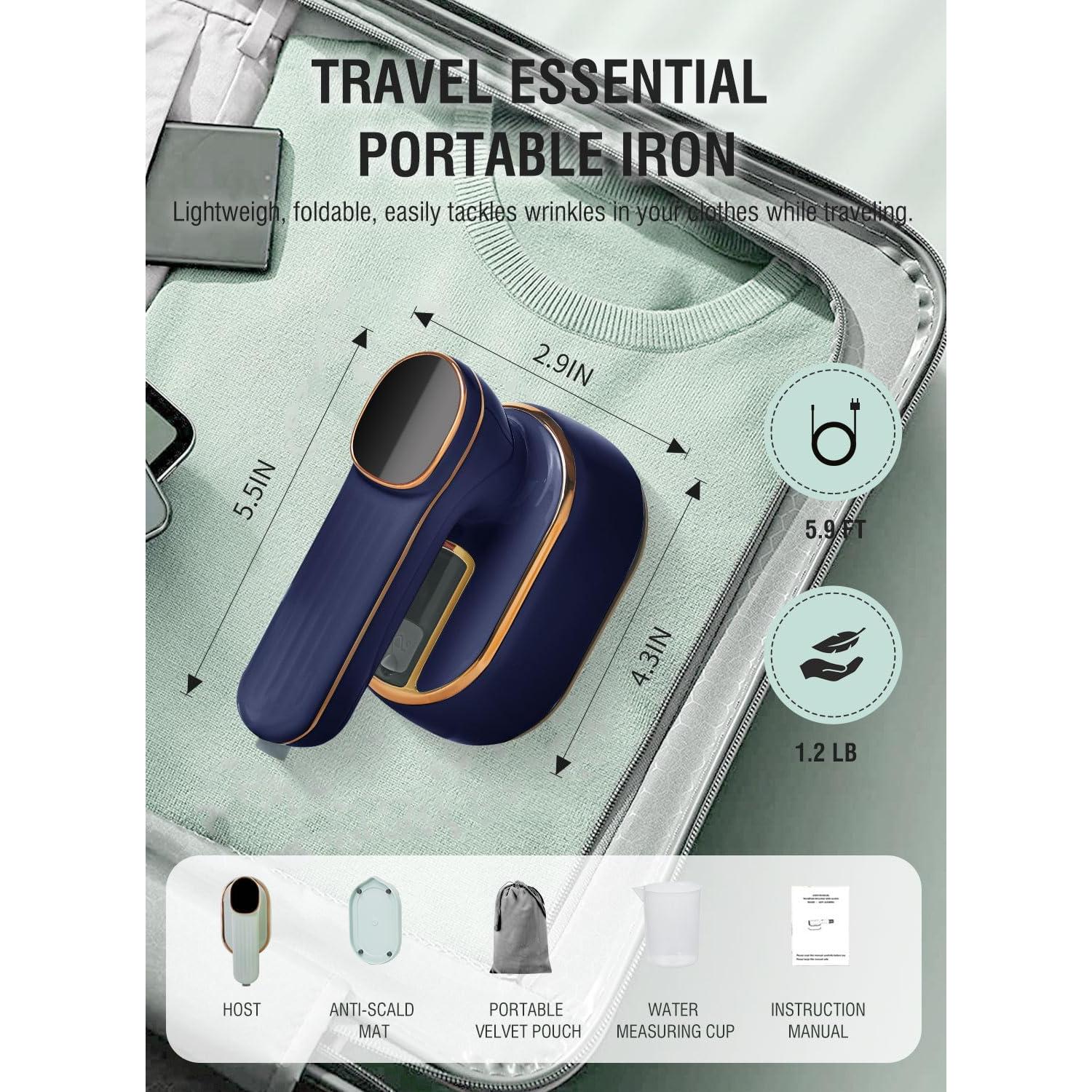 Plancha de Viaje Plegable Tenhitoys 1000W con Pantalla LED