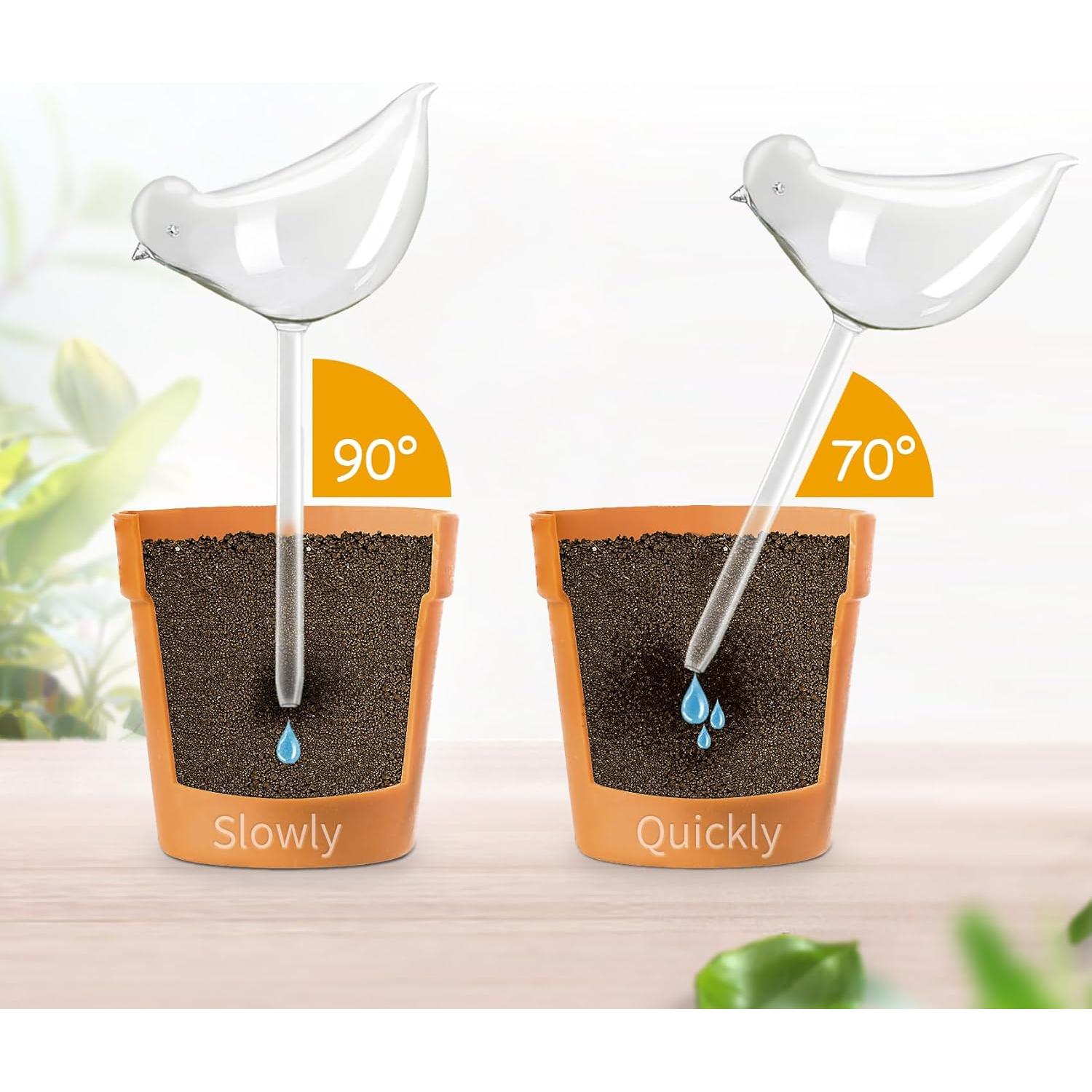 Esferas de Riego KiKiHeim 2 Aves Vidrio para Plantas