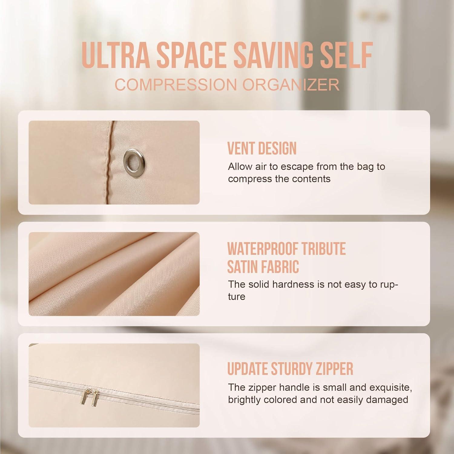 Organizador de Compresión Sinkzaico 53.8x41.1x30 cm Albaricoque