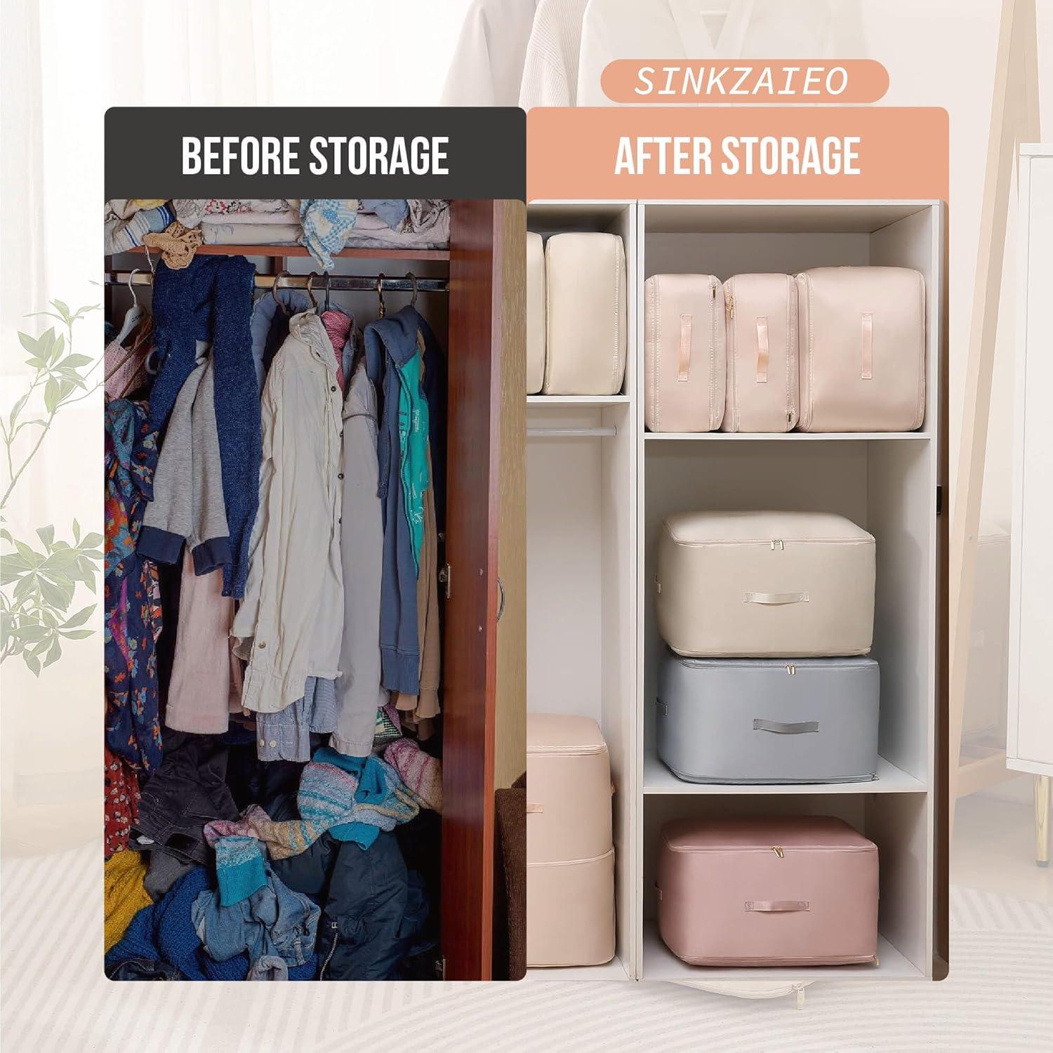 Organizador de Compresión Sinkzaico 53.8x41.1x30 cm Albaricoque