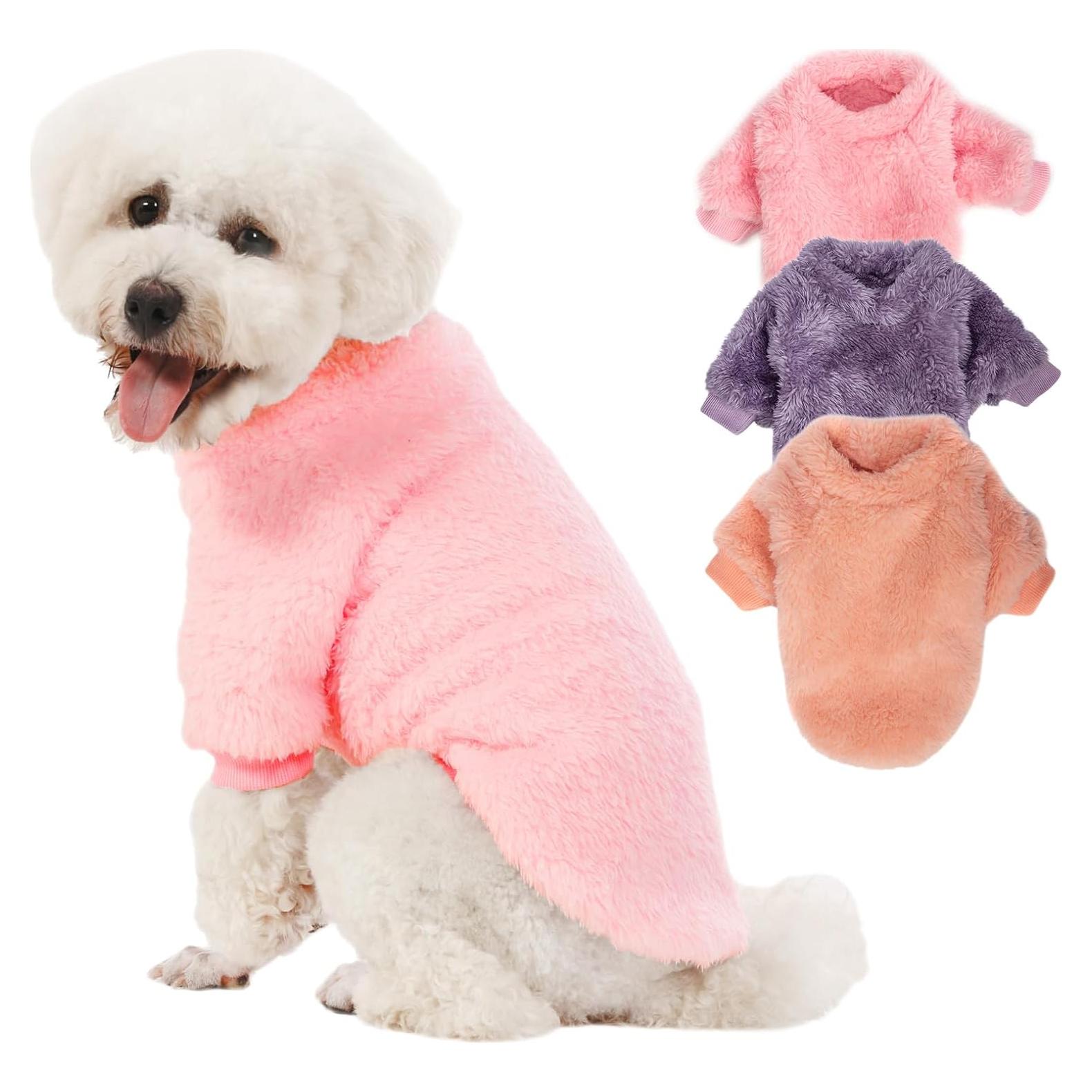 Suéter para Perro Kyaringtso Pequeño Rosa+Morado+Durazno