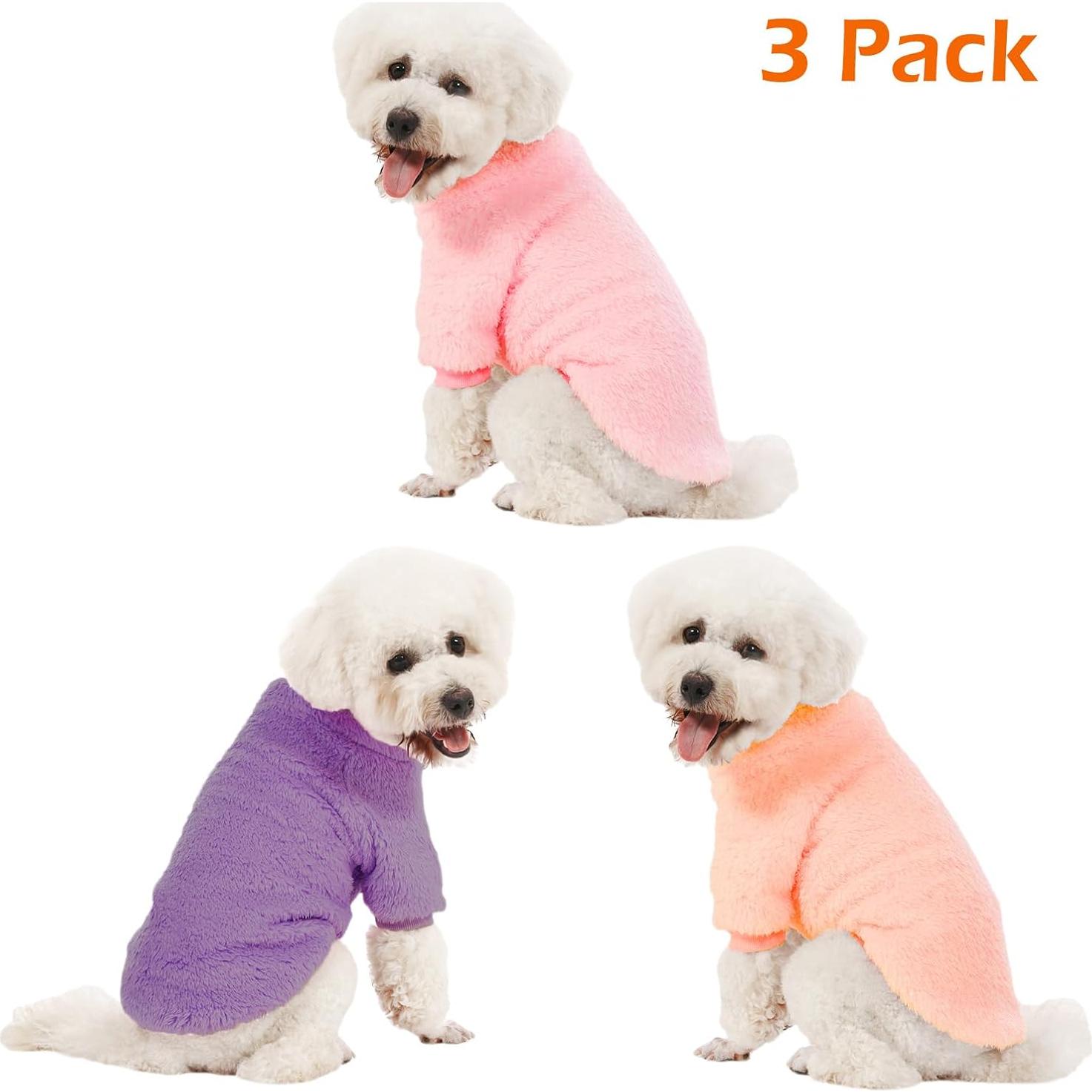 Suéter para Perro Kyaringtso Pequeño Rosa+Morado+Durazno