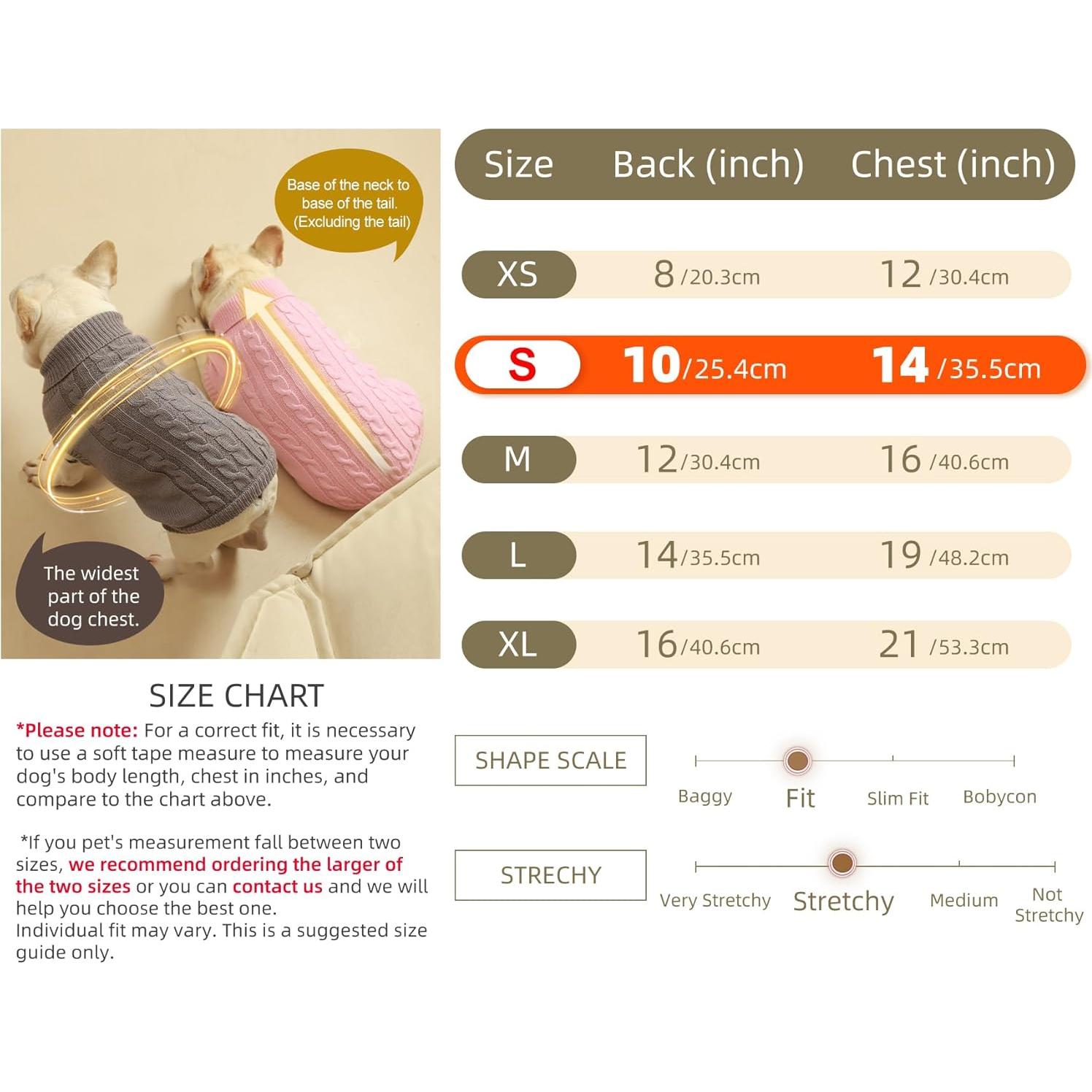 2 Suéteres para Perros Pequeños Roseelk - Ropa Cálida Invierno