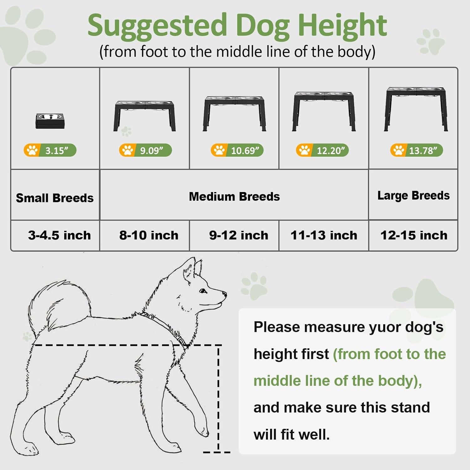 Soporte Elevado para Perros XiaZ Ajustable 4 Alturas Negro