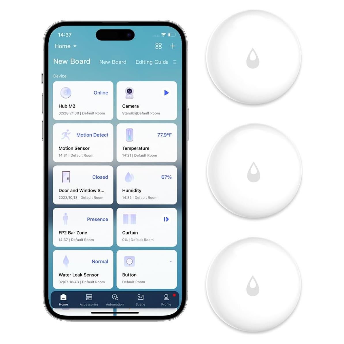 Sensor de Fugas de Agua Aqara Paquete de 3 Inalámbrico