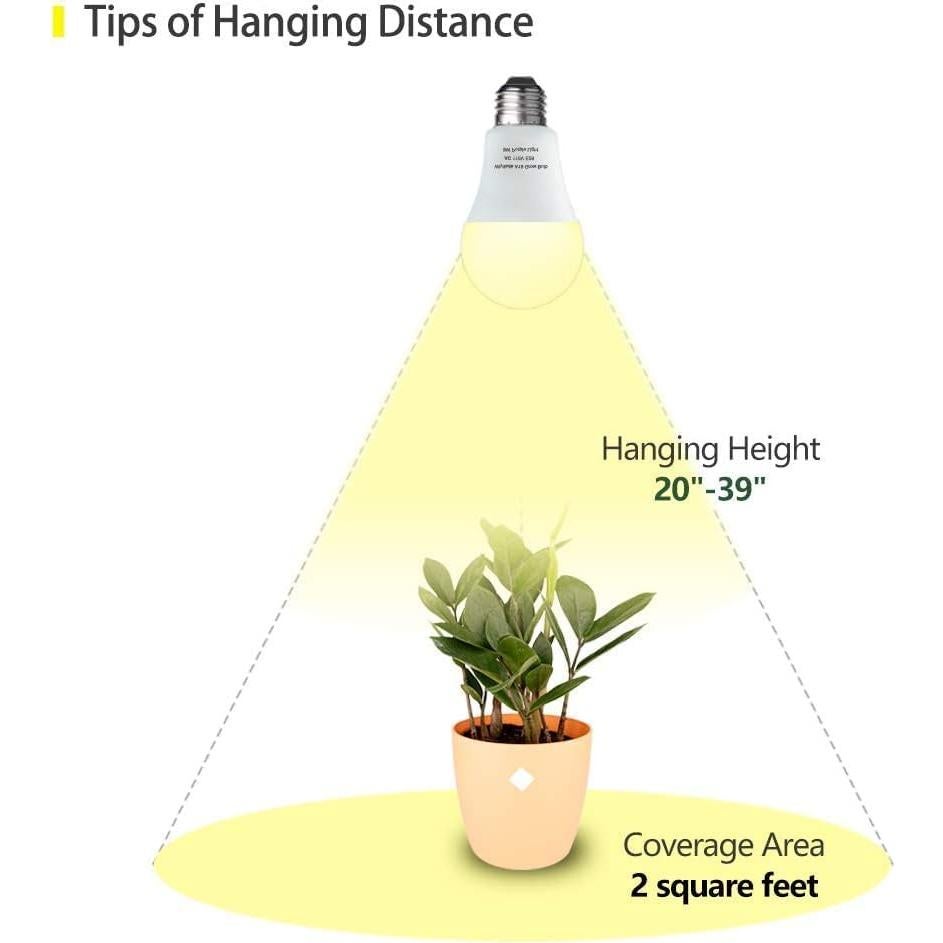 Paquete de 3 bombillas LED Wiyifada A19 9W Espectro Completo
