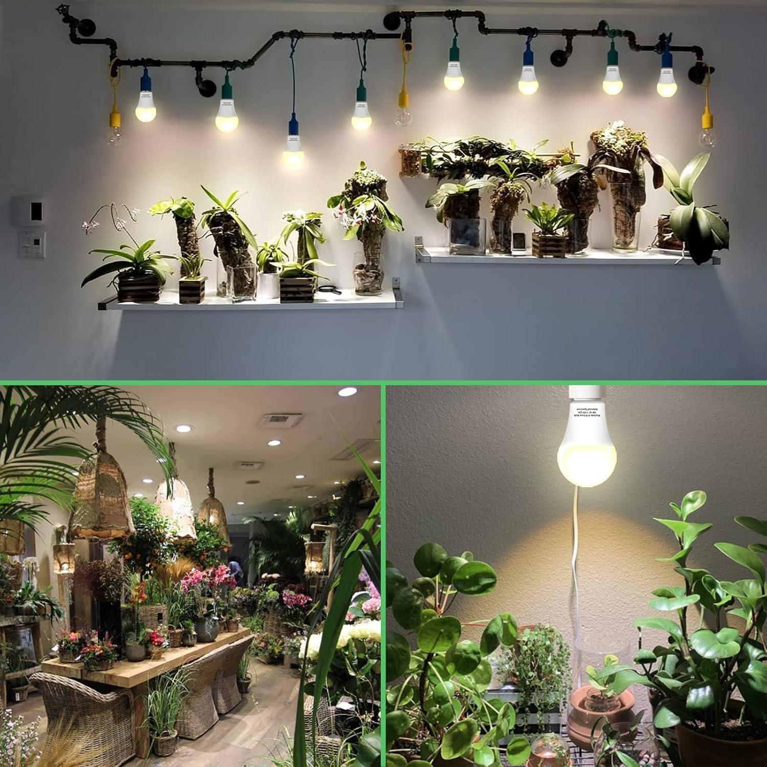 Paquete de 3 bombillas LED Wiyifada A19 9W Espectro Completo