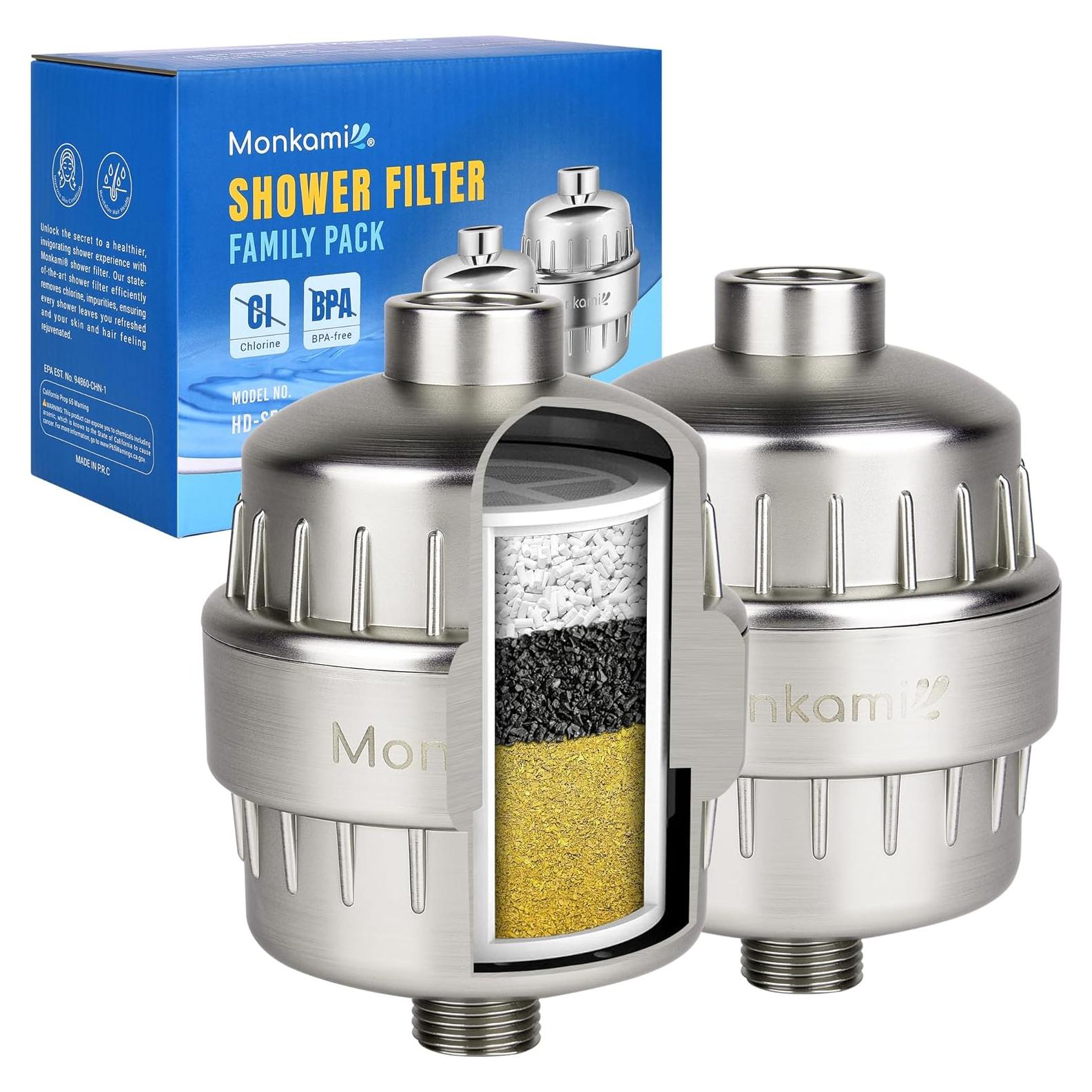 Filtro de Ducha Monkami HD-SF500 - Alta Presión, 2 Unidades