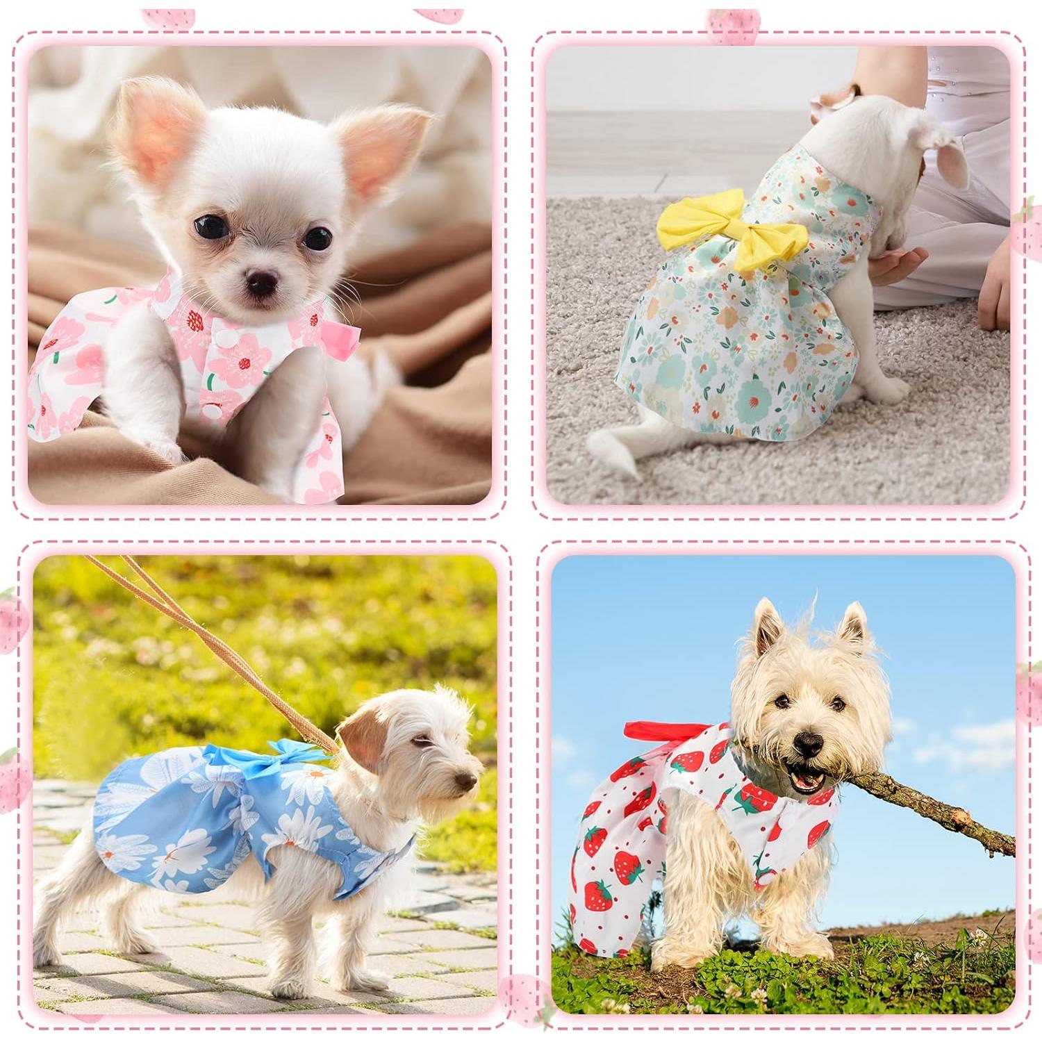 5 Piezas Ropa para Perros Saintrygo Vestidos Verano