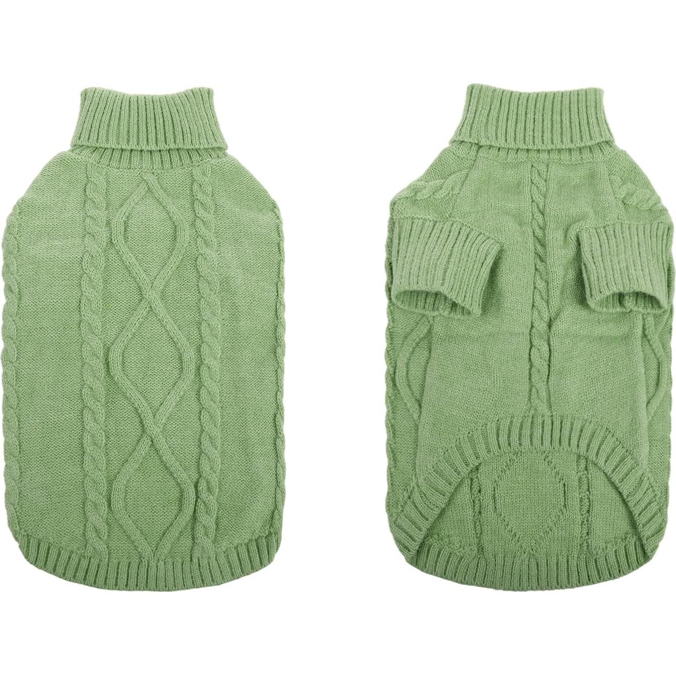 Suéter para Perros Pequeños Queenmore Verde Cálido