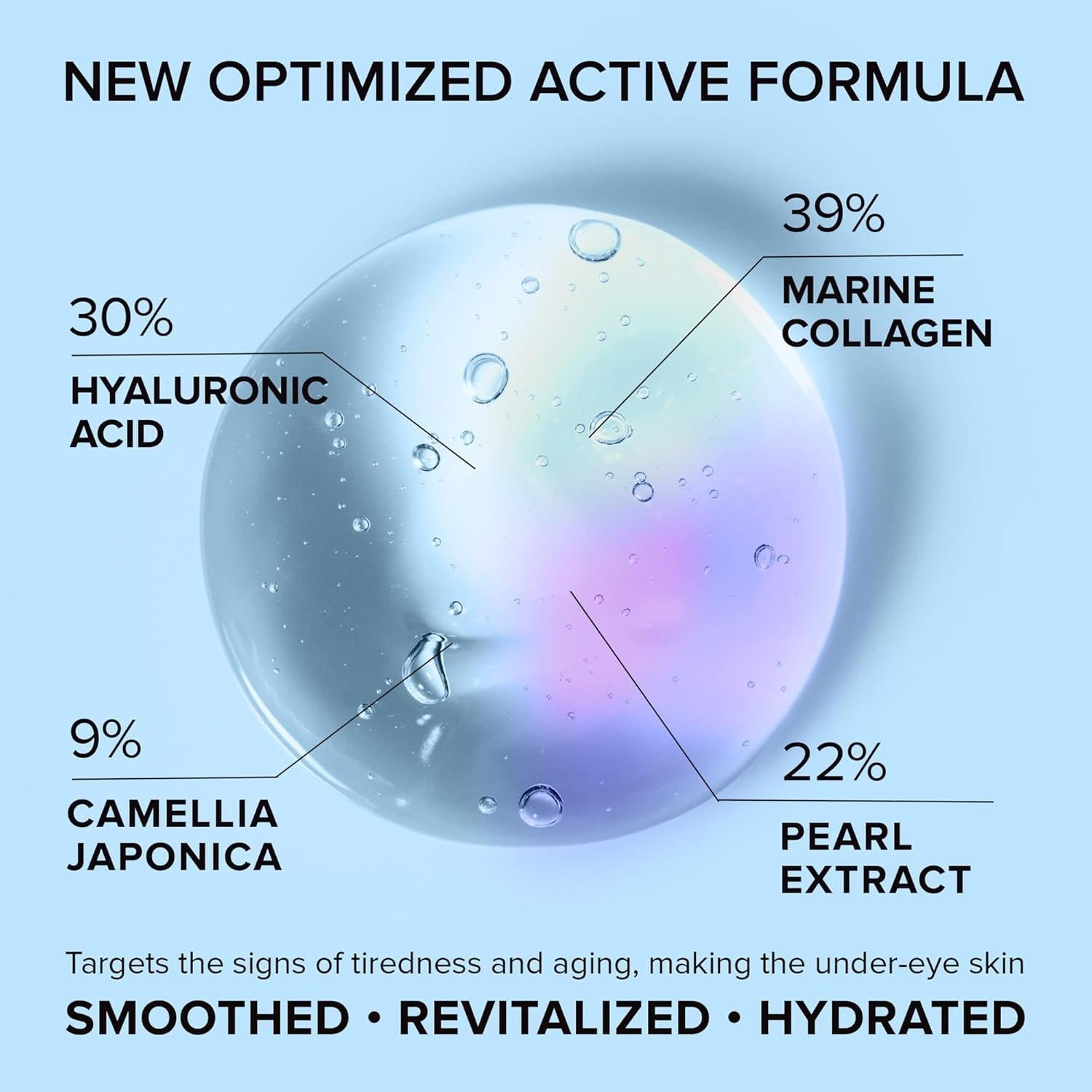 Parches para Ojos MAREE - 12 Pares con Colágeno y Ácido Hialurónico