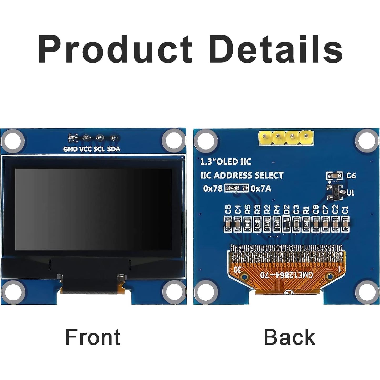 Módulo de Pantalla OLED 1.3" Coliao 128x64 IIC SSH1106 Azul