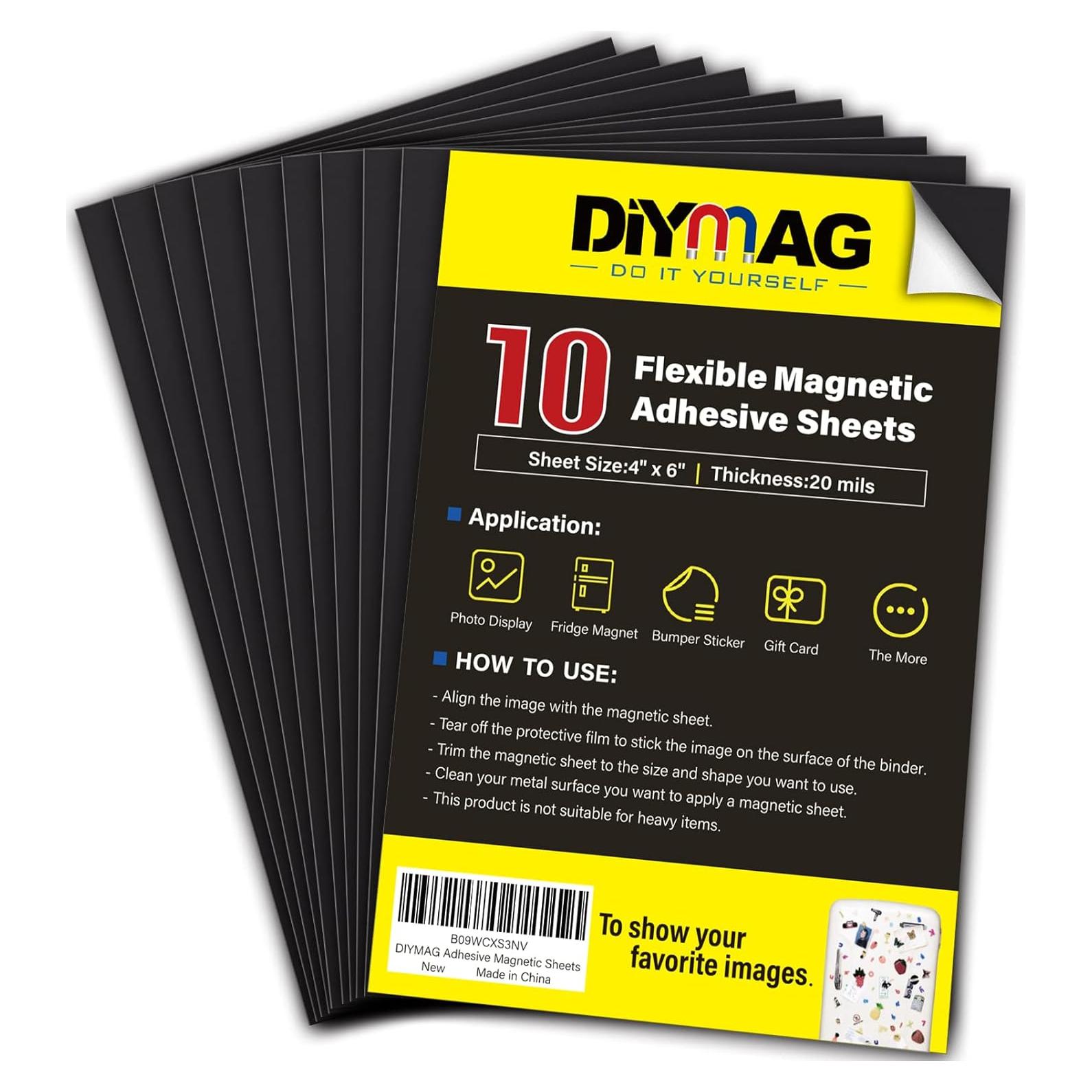 Hojas Adhesivas Magnéticas DIYMAG 10 Piezas 10x15 cm