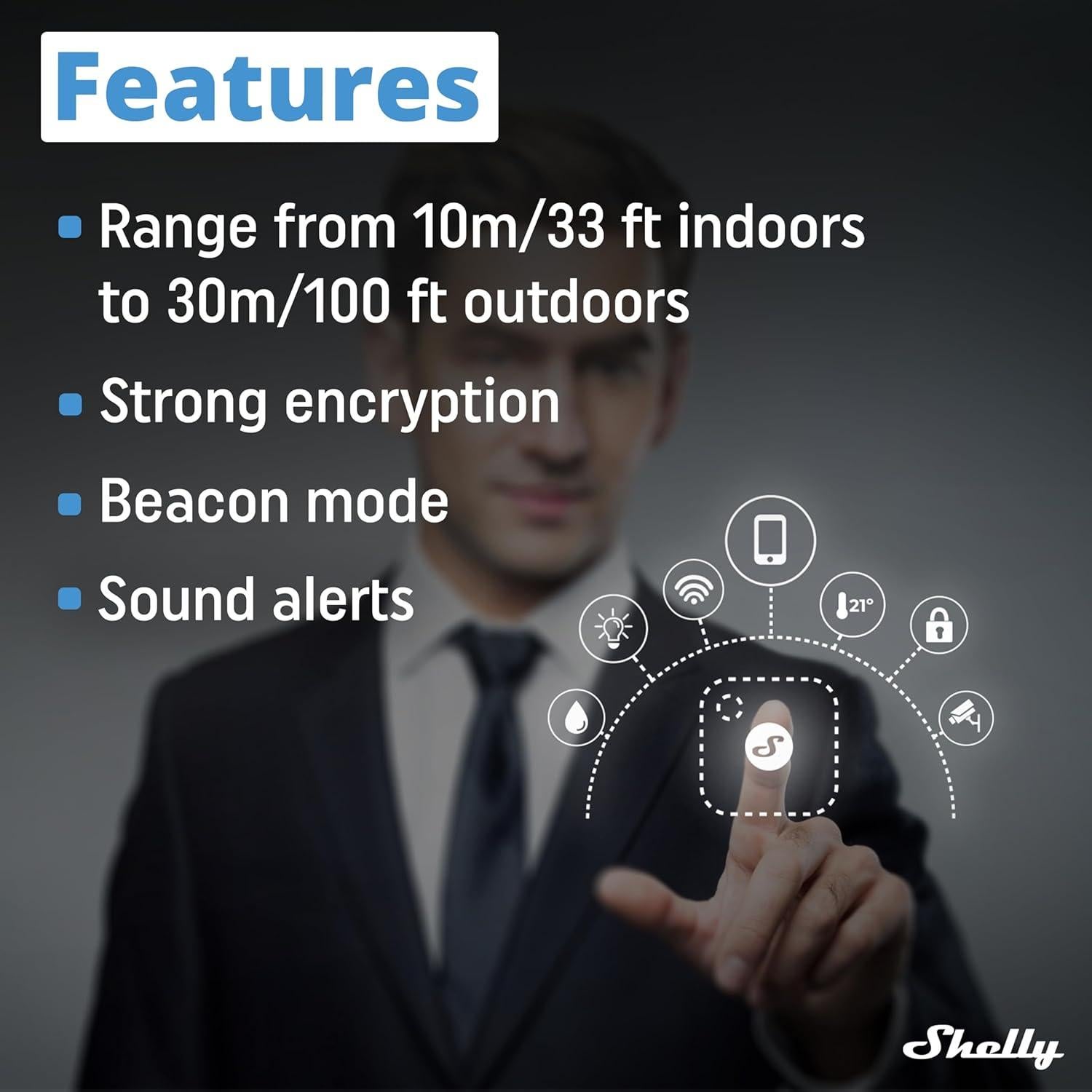 Botón Shelly Blu Tough Mocha | Control Bluetooth IP54