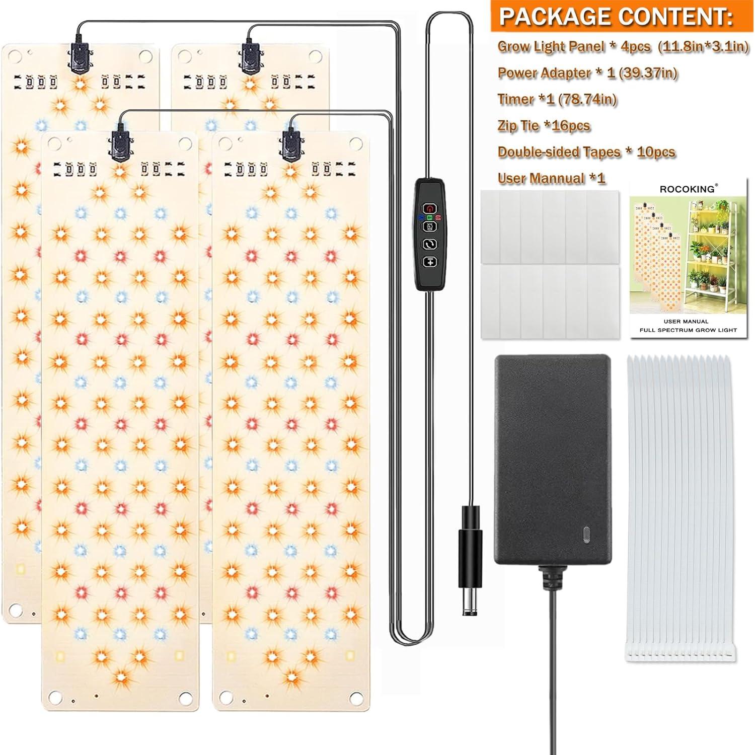 Luz de Crecimiento LED Rocoking 40W 316 LEDs Espectro Completo