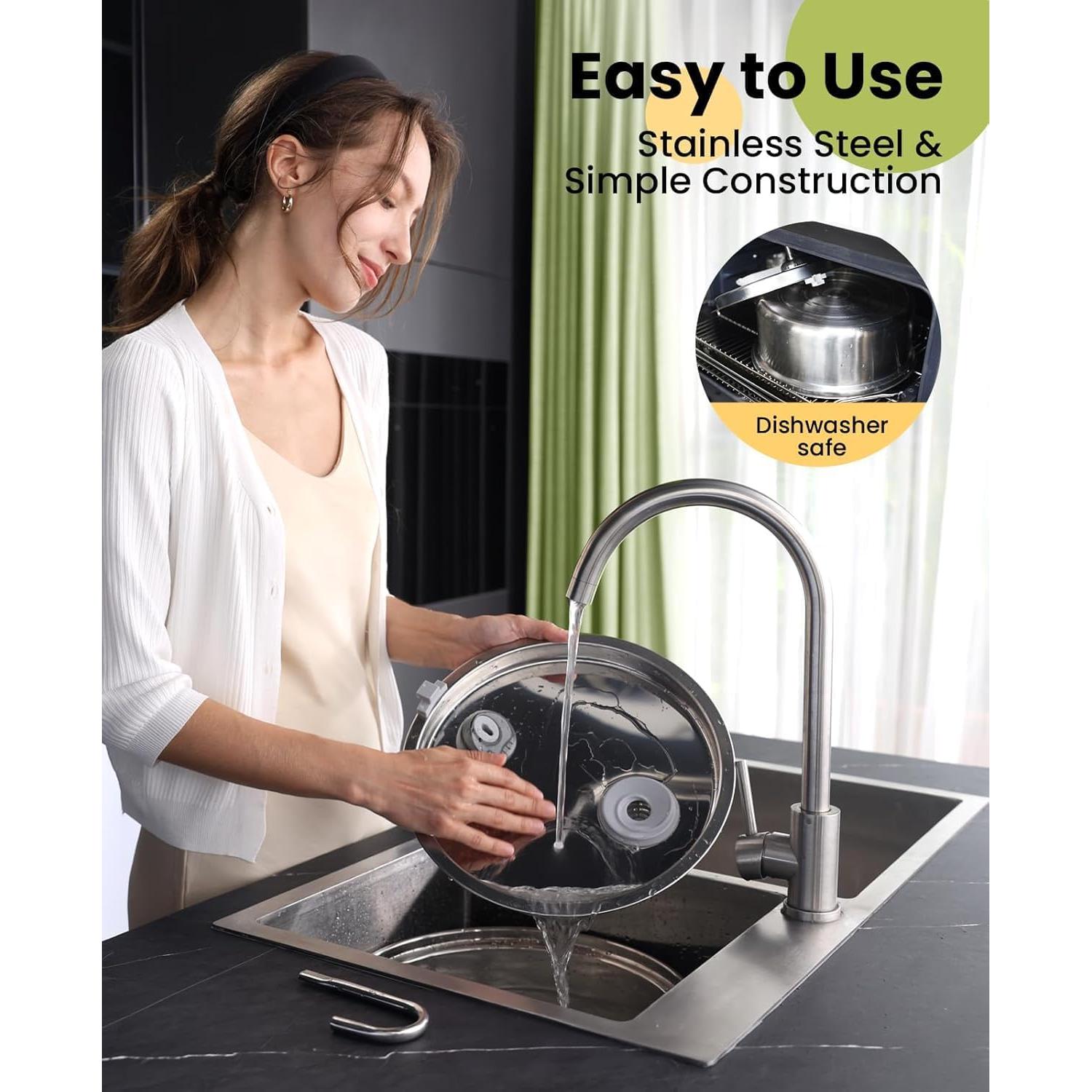 Fuente de Agua para Perros Oneisall 7L Acero Inoxidable Silenciosa