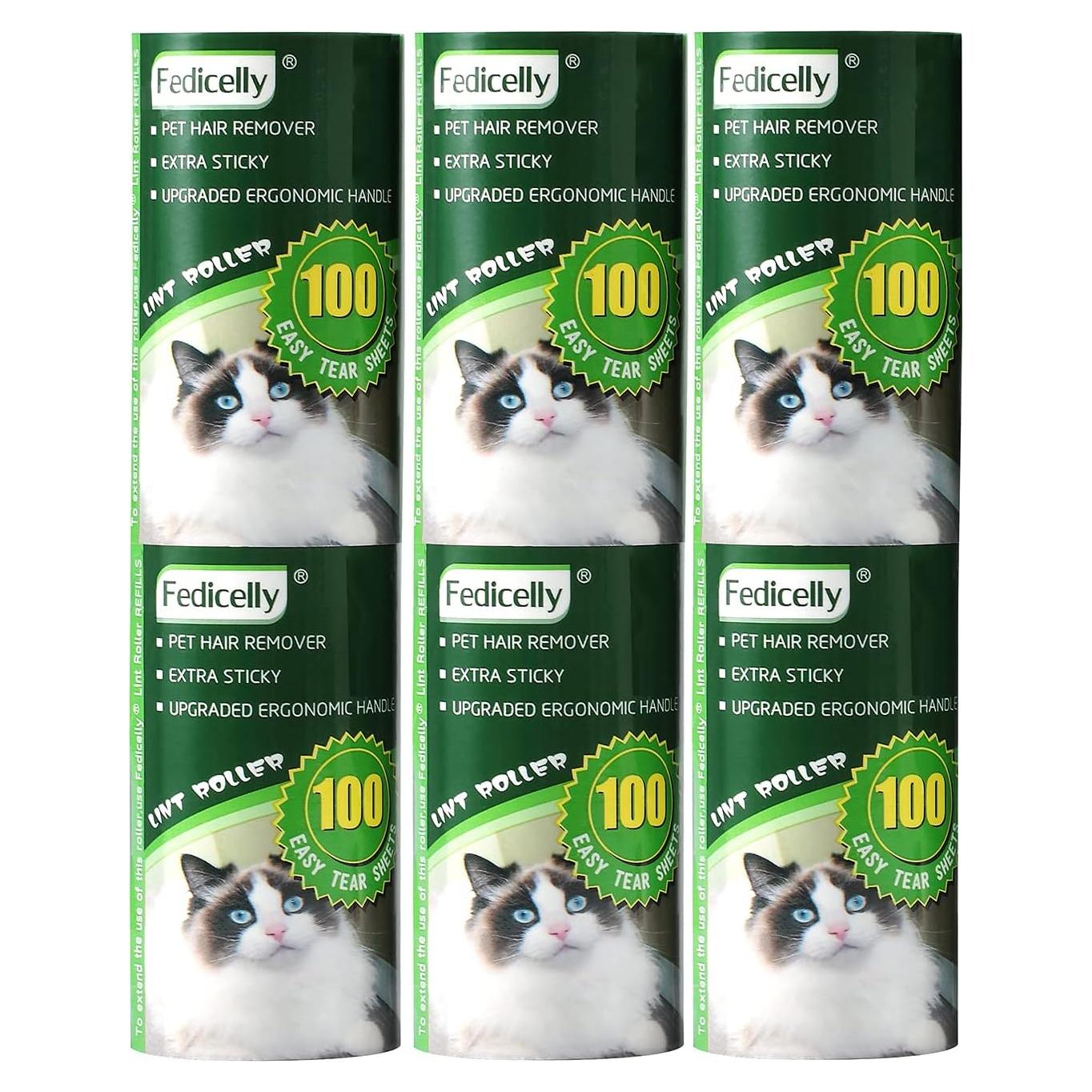 Rodillos Adhesivos Fedicelly para Pelos de Mascotas - 600 Hojas