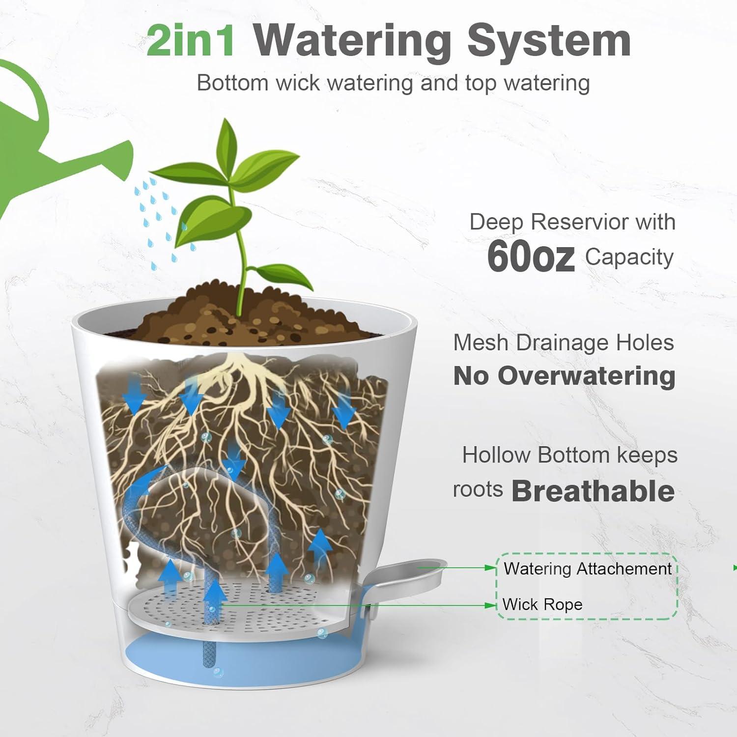 Maceta de Autorriego SwinDuck 30cm con Reservorio 1.78L