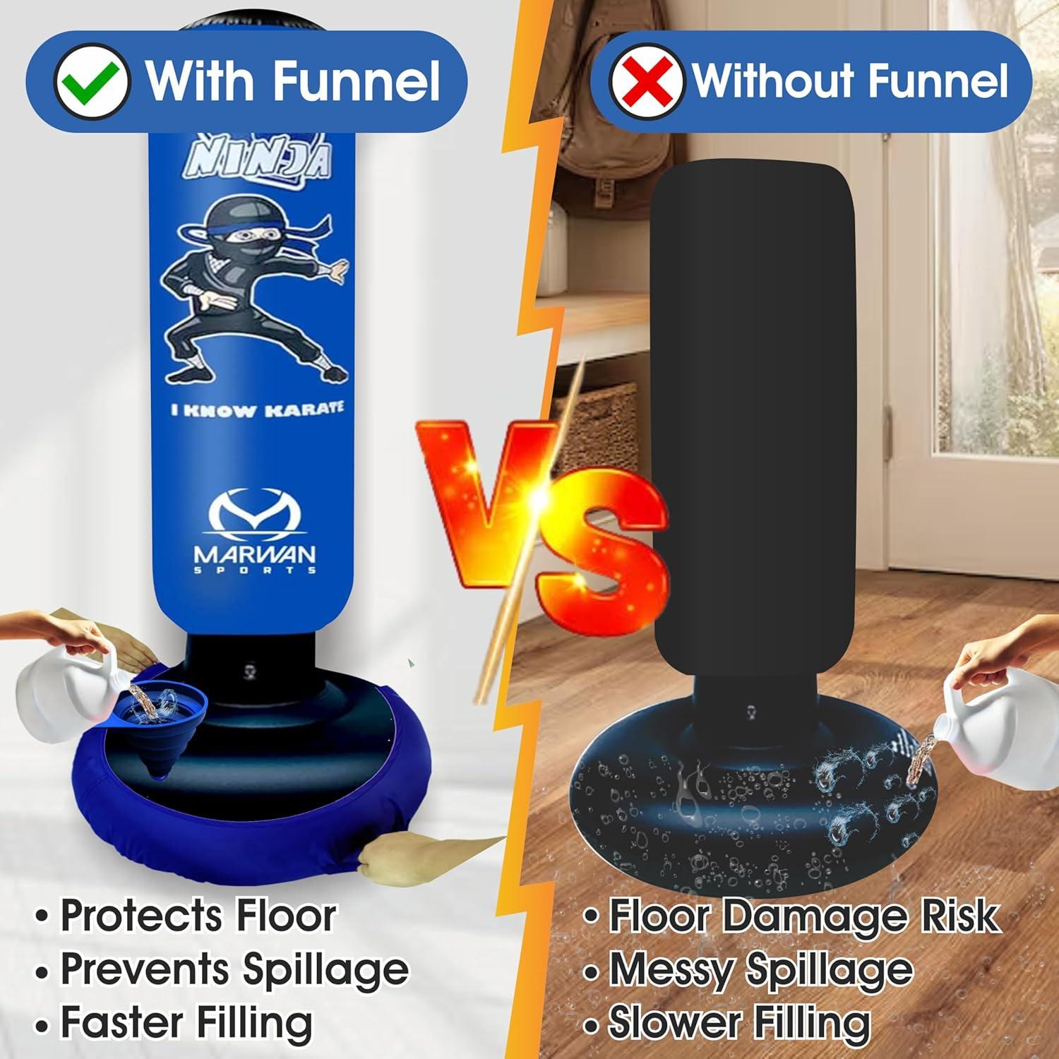 Bolsa de Boxeo Inflable Marwan Sports 5 en 1 para Niños