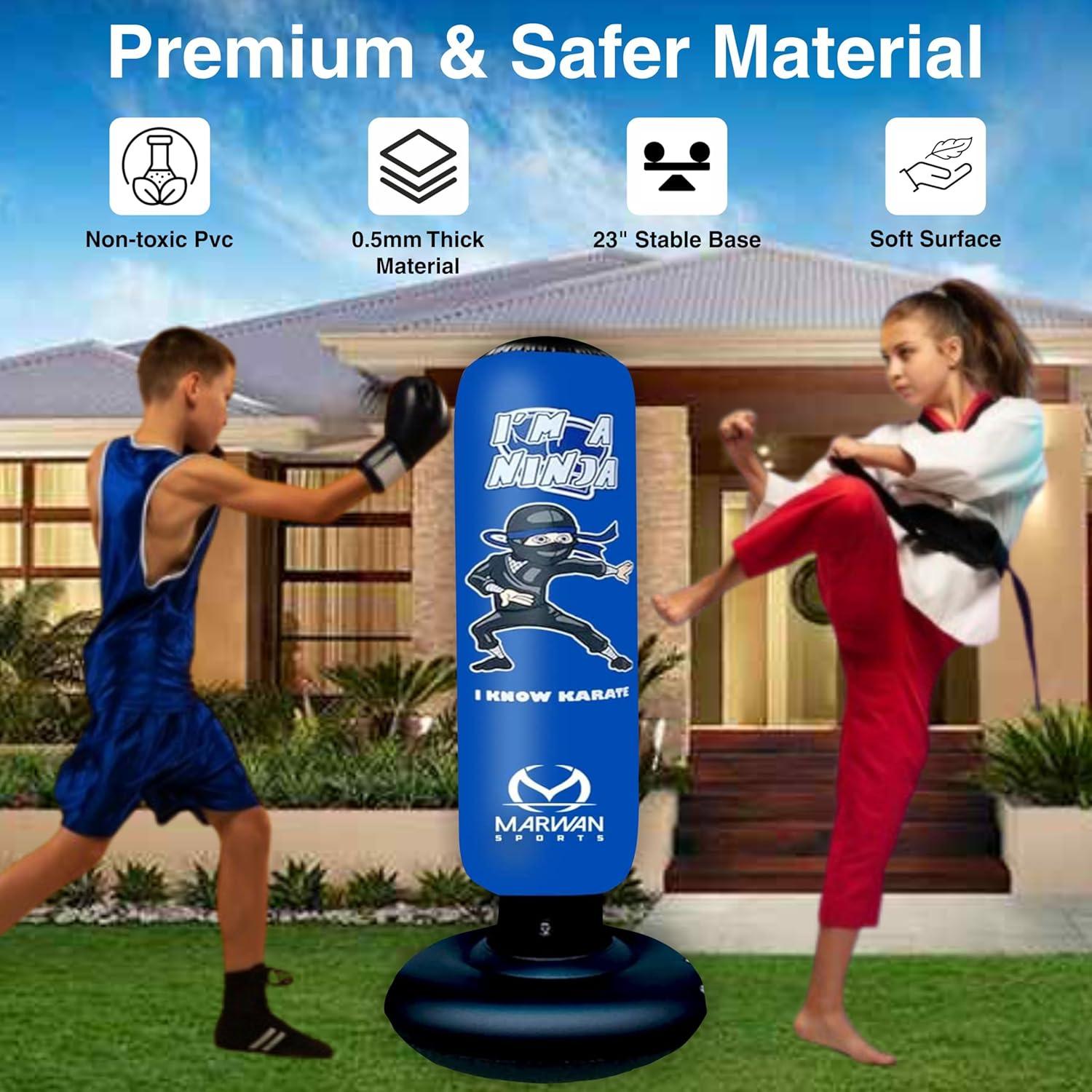 Bolsa de Boxeo Inflable Marwan Sports 5 en 1 para Niños