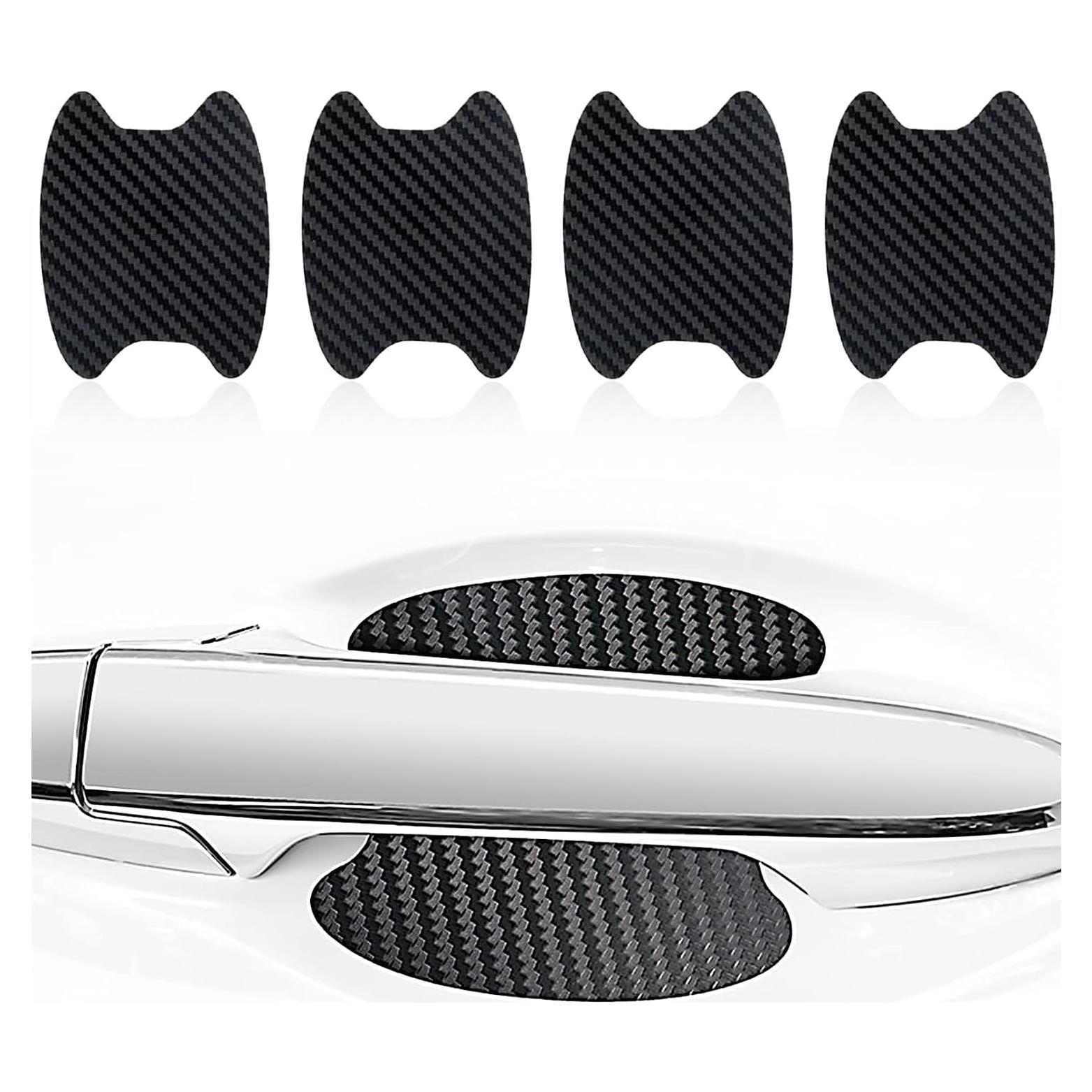 Calcomanías de Manija de Puerta Kewucn 4PCS Negro Universal