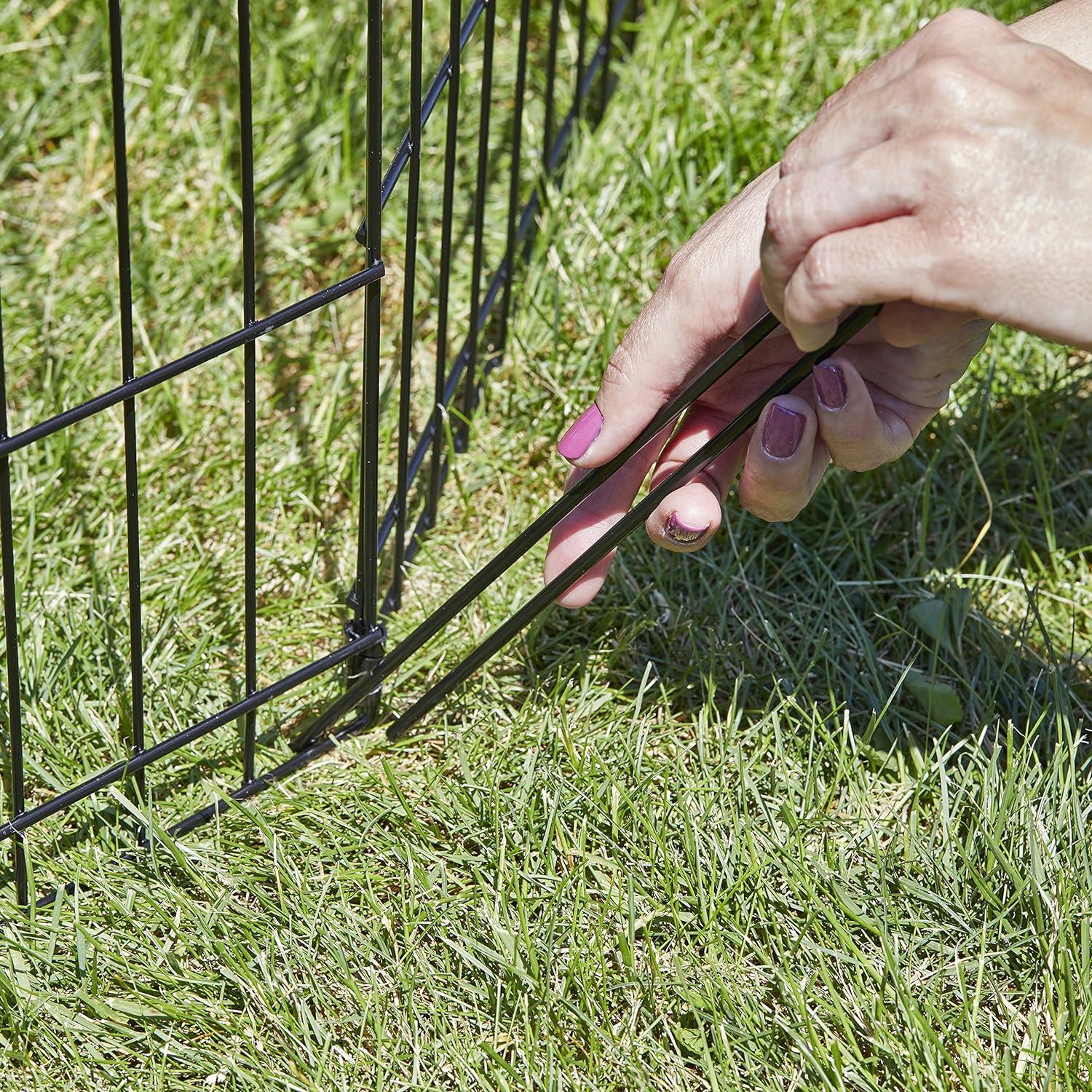 Pen de Ejercicio para Perros MidWest 24x24 Plegable Negro