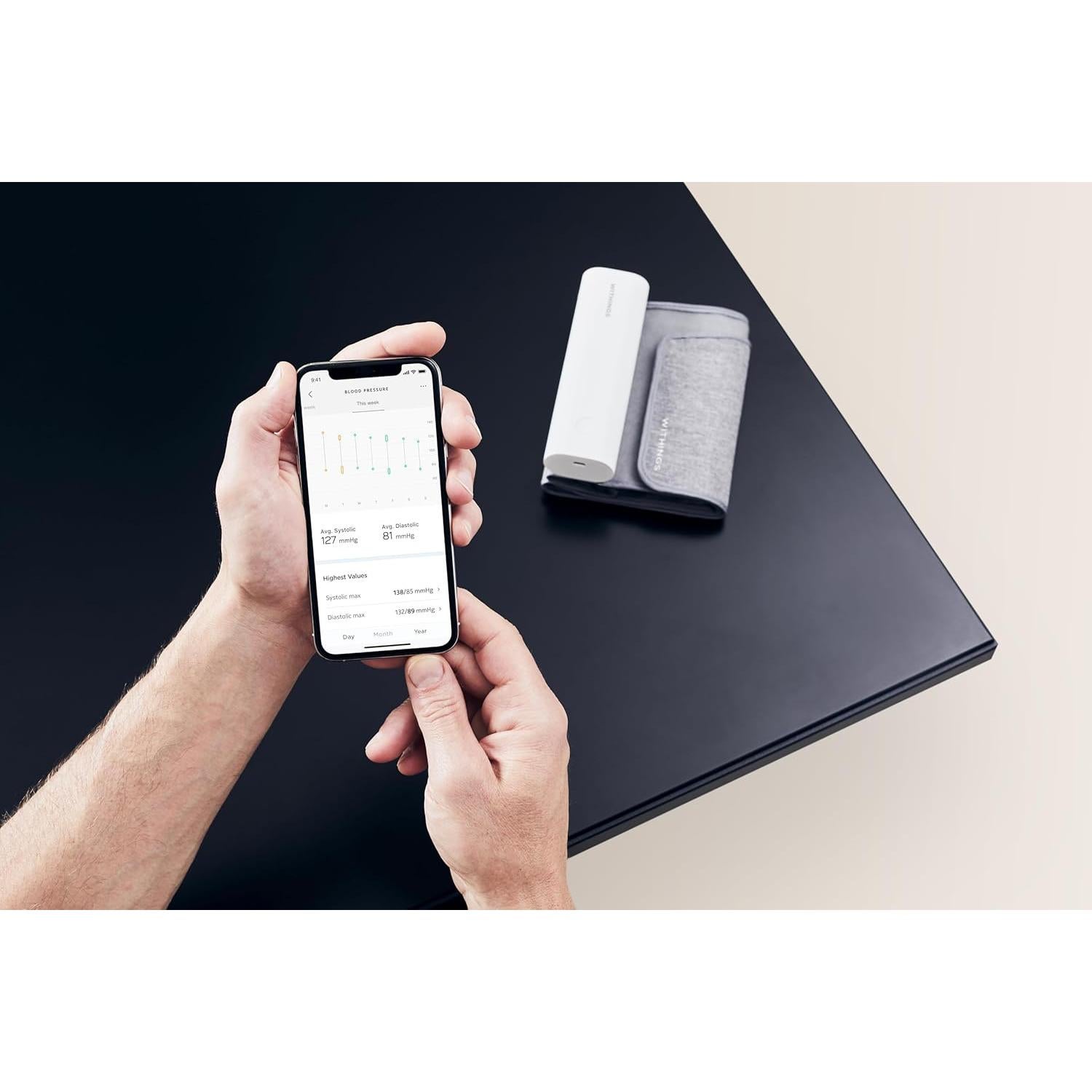 Manguito Digital de Presión Arterial Withings BPM Connect - Bluetooth y Wi-Fi, Aprobado por la FDA