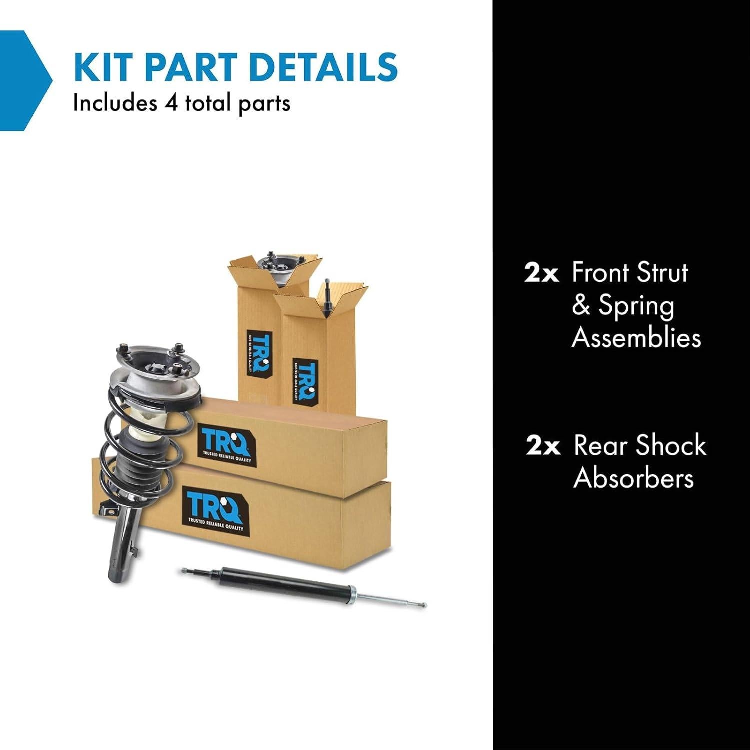 Kit de ensamble de strut y amortiguador TRQ 4 piezas BMW