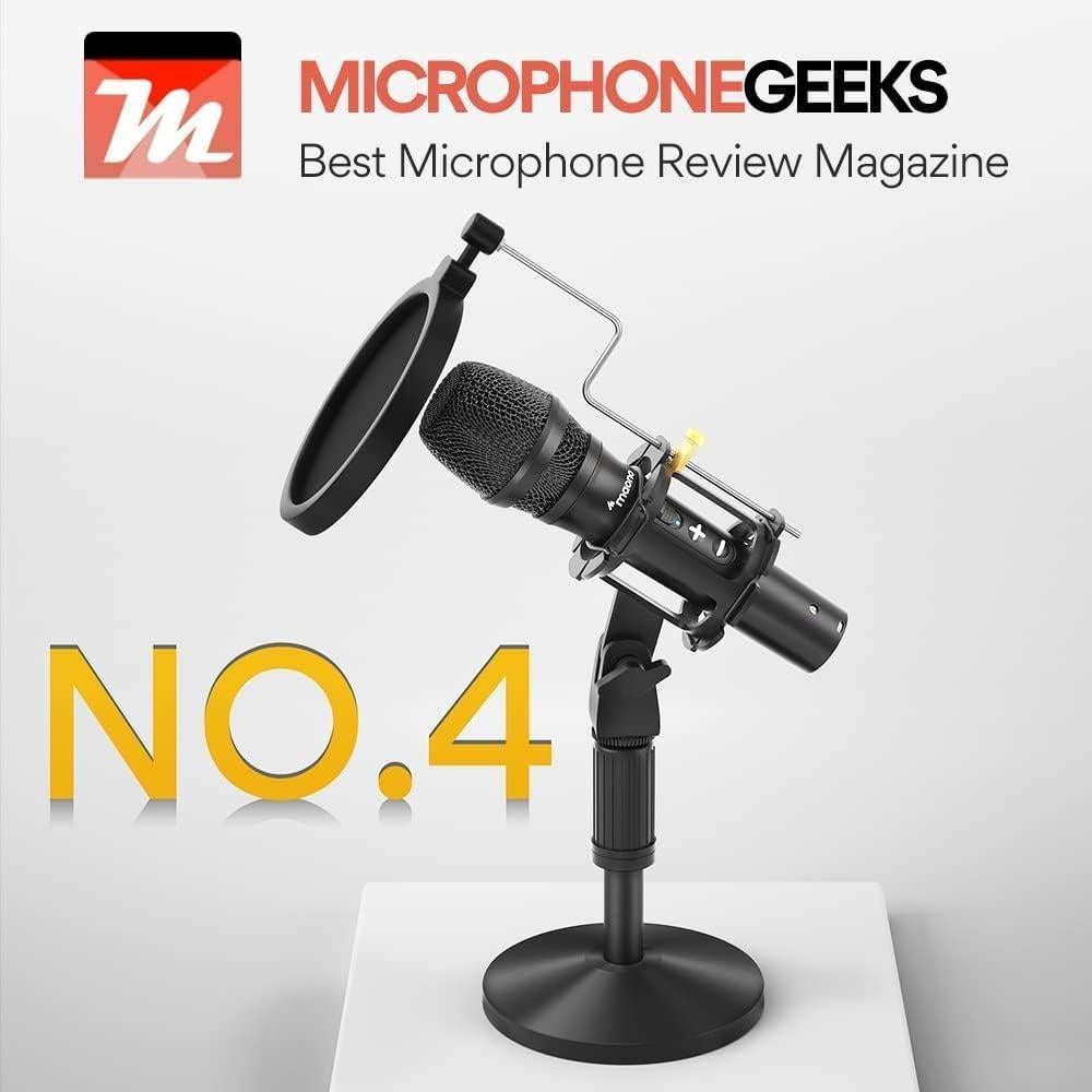 Micrófono Dinámico MAONO HD300T USB/XLR con Soporte y Filtro