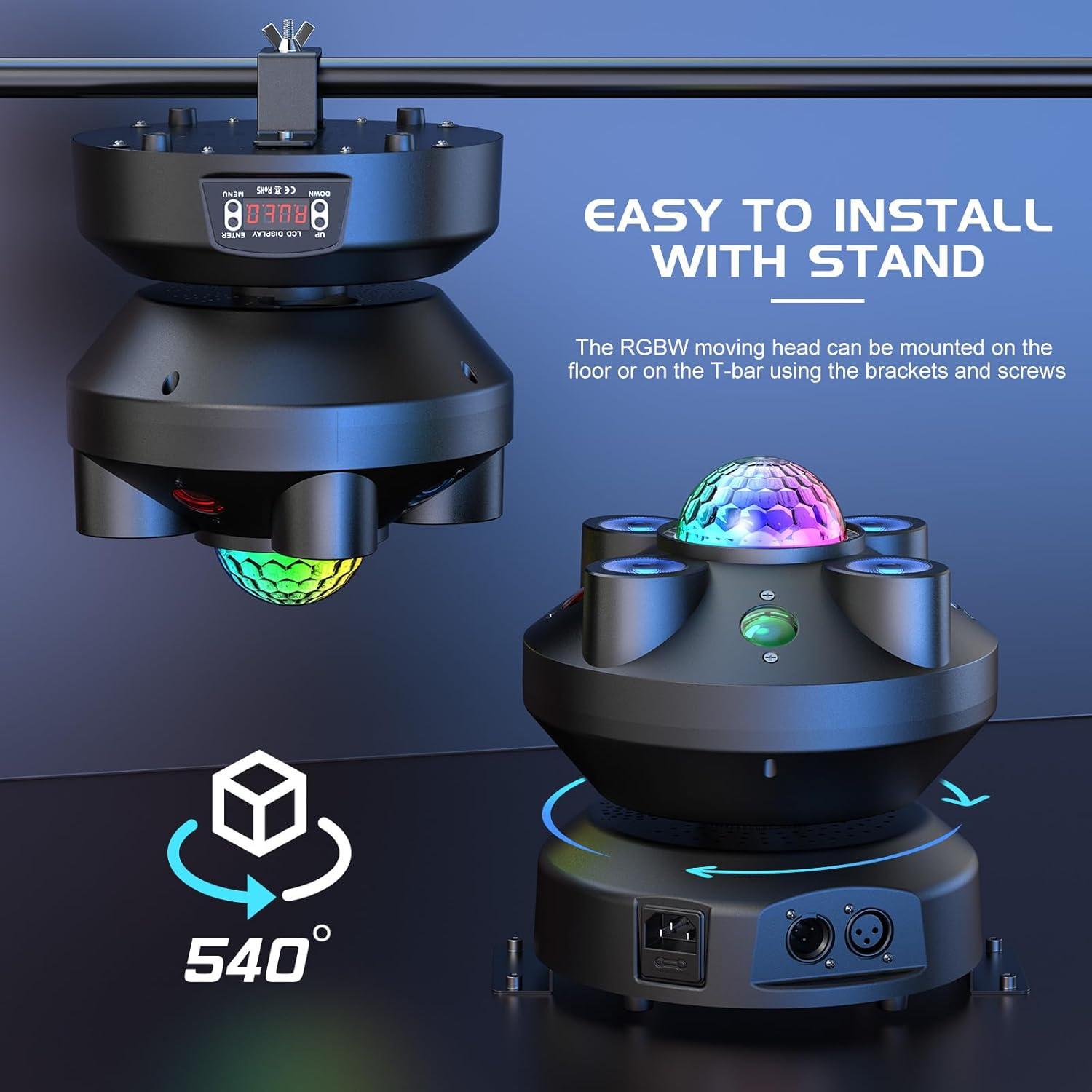 Luces de Fiesta DJ Strobe Warmdance 3 en 1 RGBW 540°